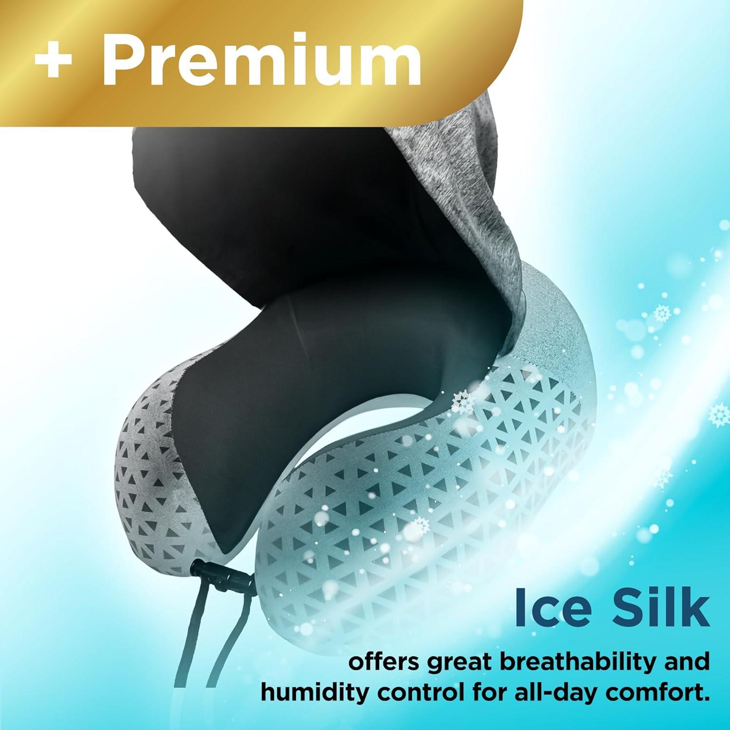 Cojín de Viaje con Capucha BLACK+DECKER Espuma Viscoelástica