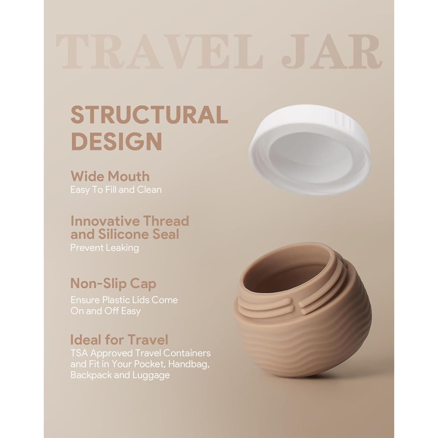 Contenedores de Viaje Yinke 30ml Silicona Aprobados por TSA - 4 Piezas