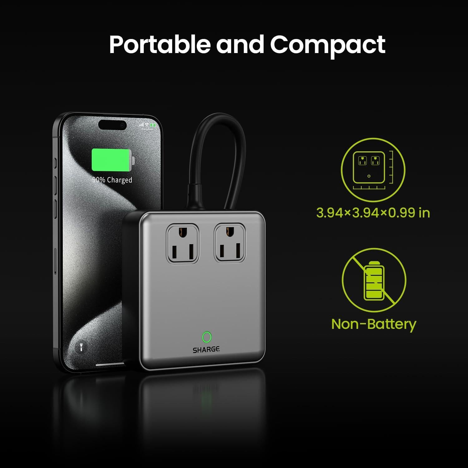 Estación de Carga 6-en-1 Sharge 100W USB-C y USB-A