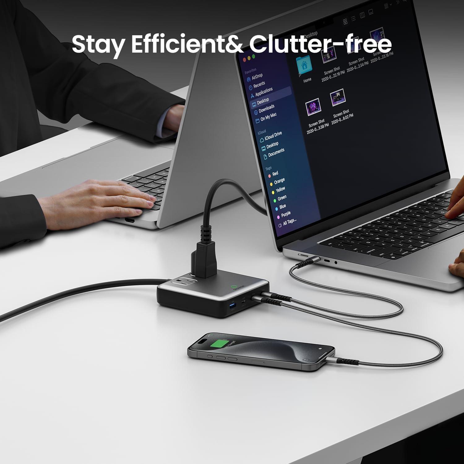 Estación de Carga 6-en-1 Sharge 100W USB-C y USB-A