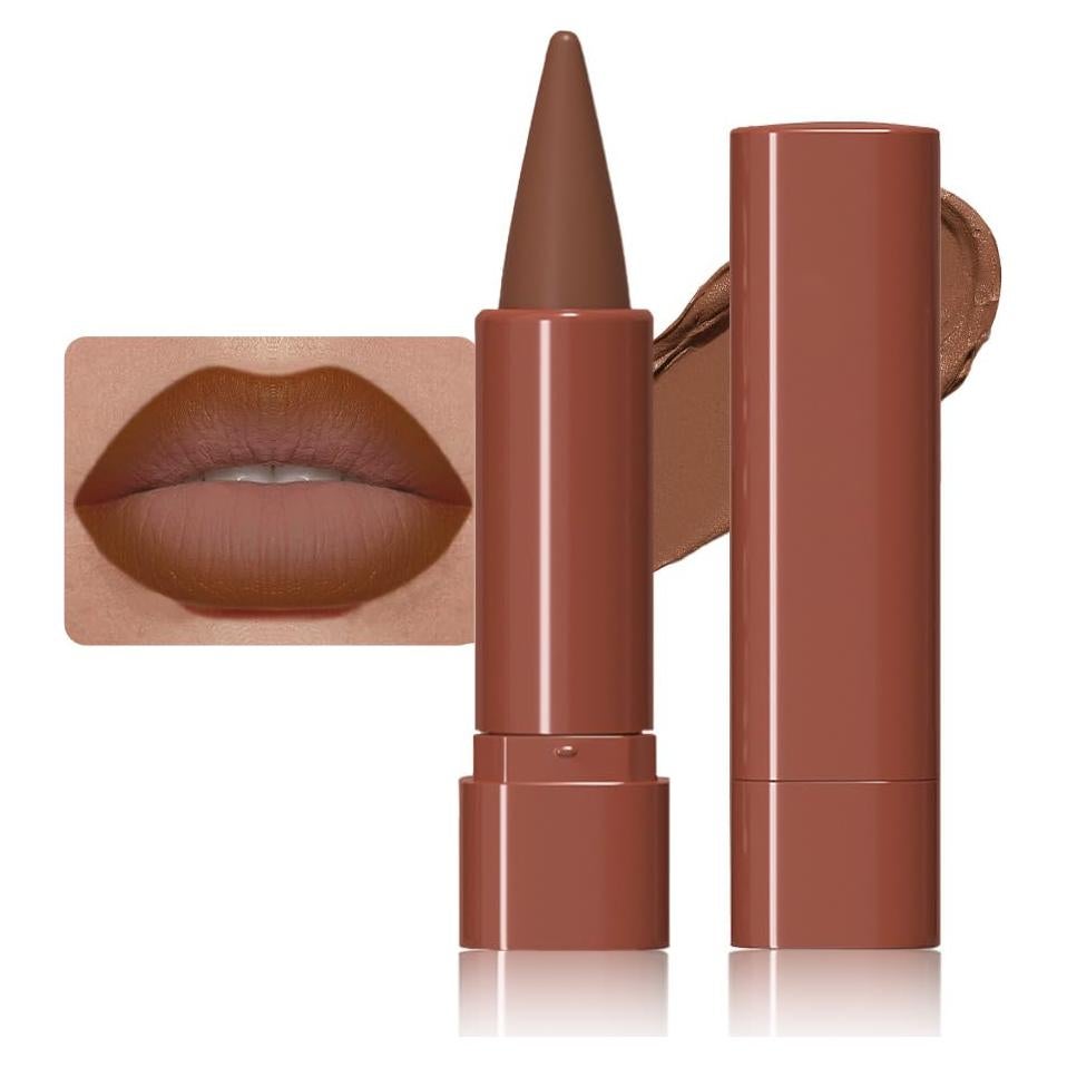 BINGBRUSH Lápiz Labial y Delineador 2-en-1 Marrón Cálido