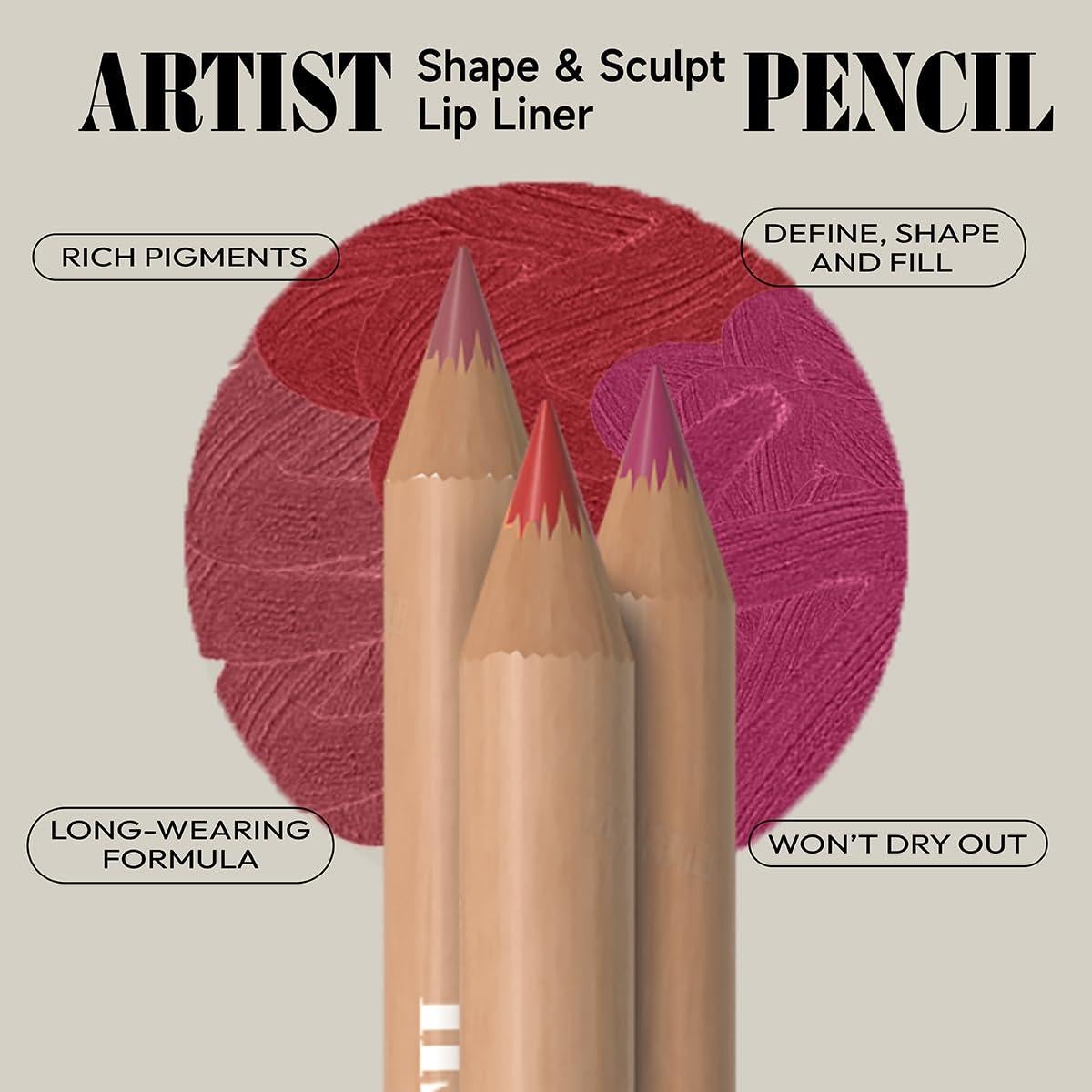 Set de 6 Lápices Labiales Beauty Glazed Nude - Impermeables