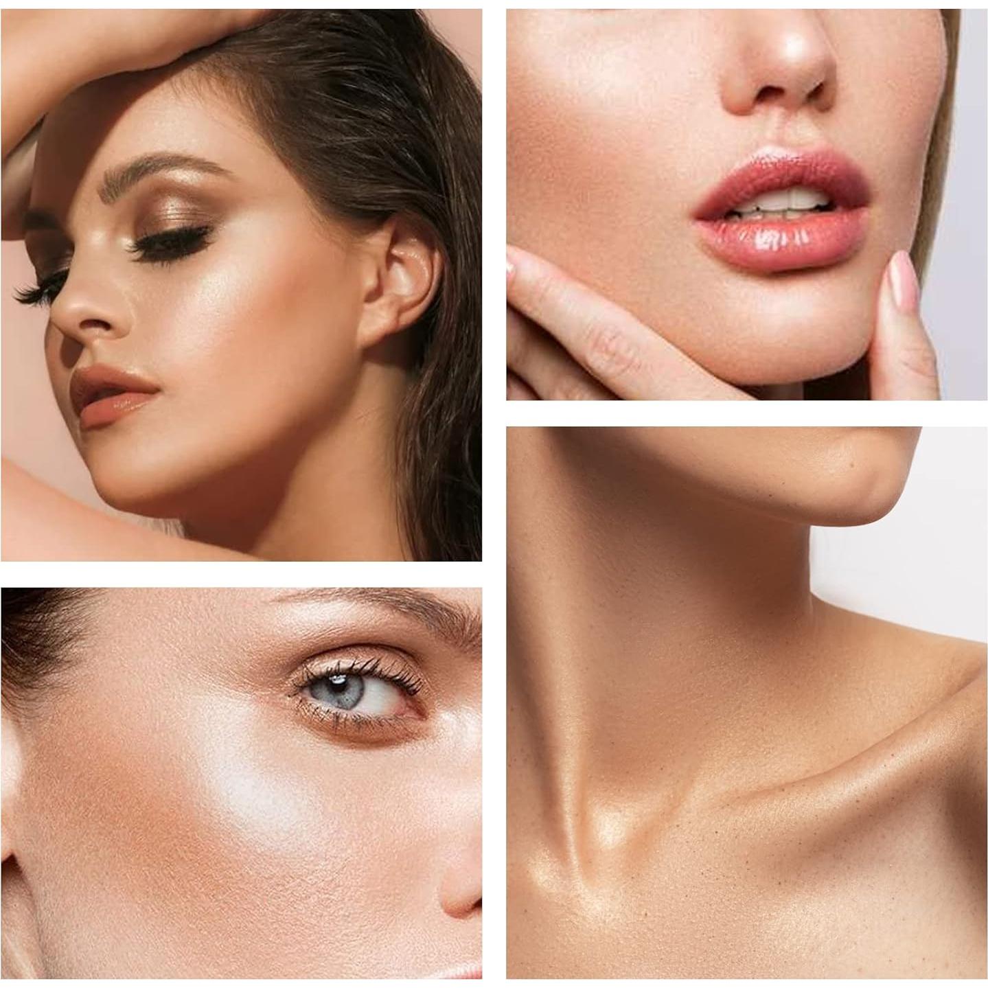 Paleta de Iluminador Facial Boobeen 4 Colores 9.7x9.4 cm