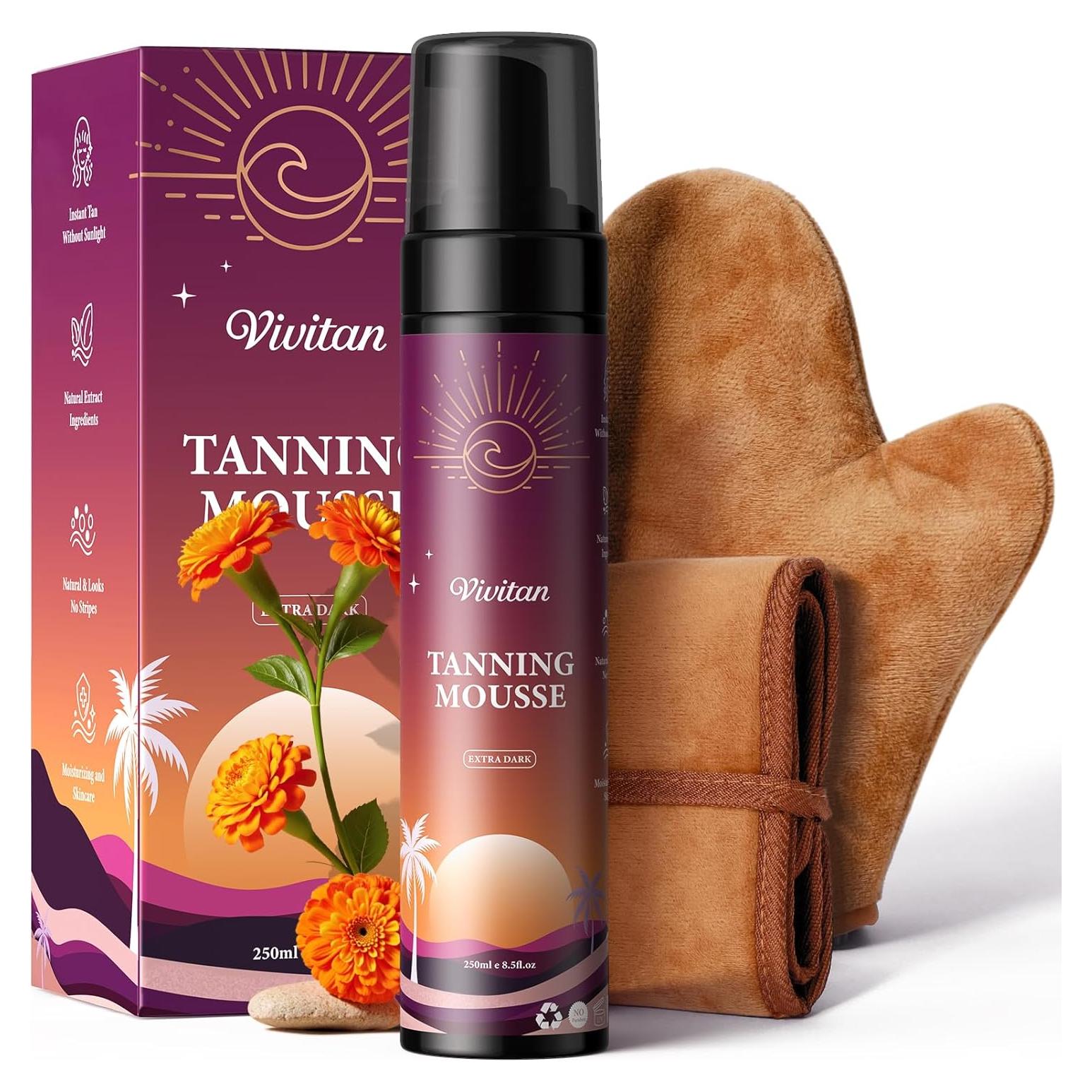 Mousse Autobronceador Extra Oscuro 250mL + Mitón y Correa