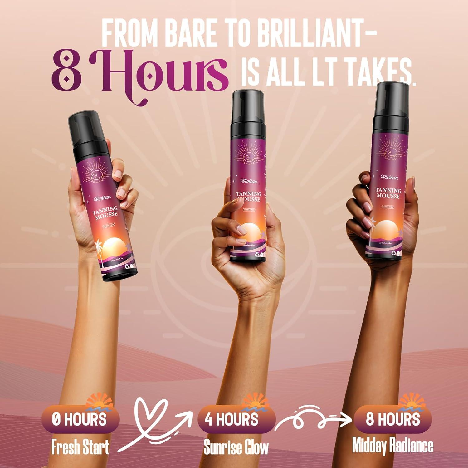 Mousse Autobronceador Extra Oscuro 250mL + Mitón y Correa