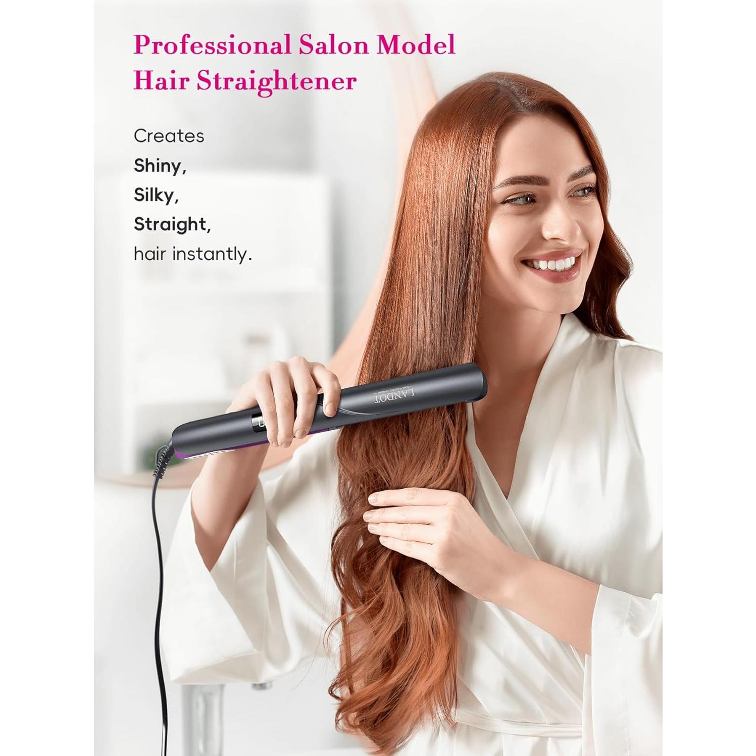 Plancha de Cabello Cerámica LANDOT QF-Z300 1.75" Ajustable