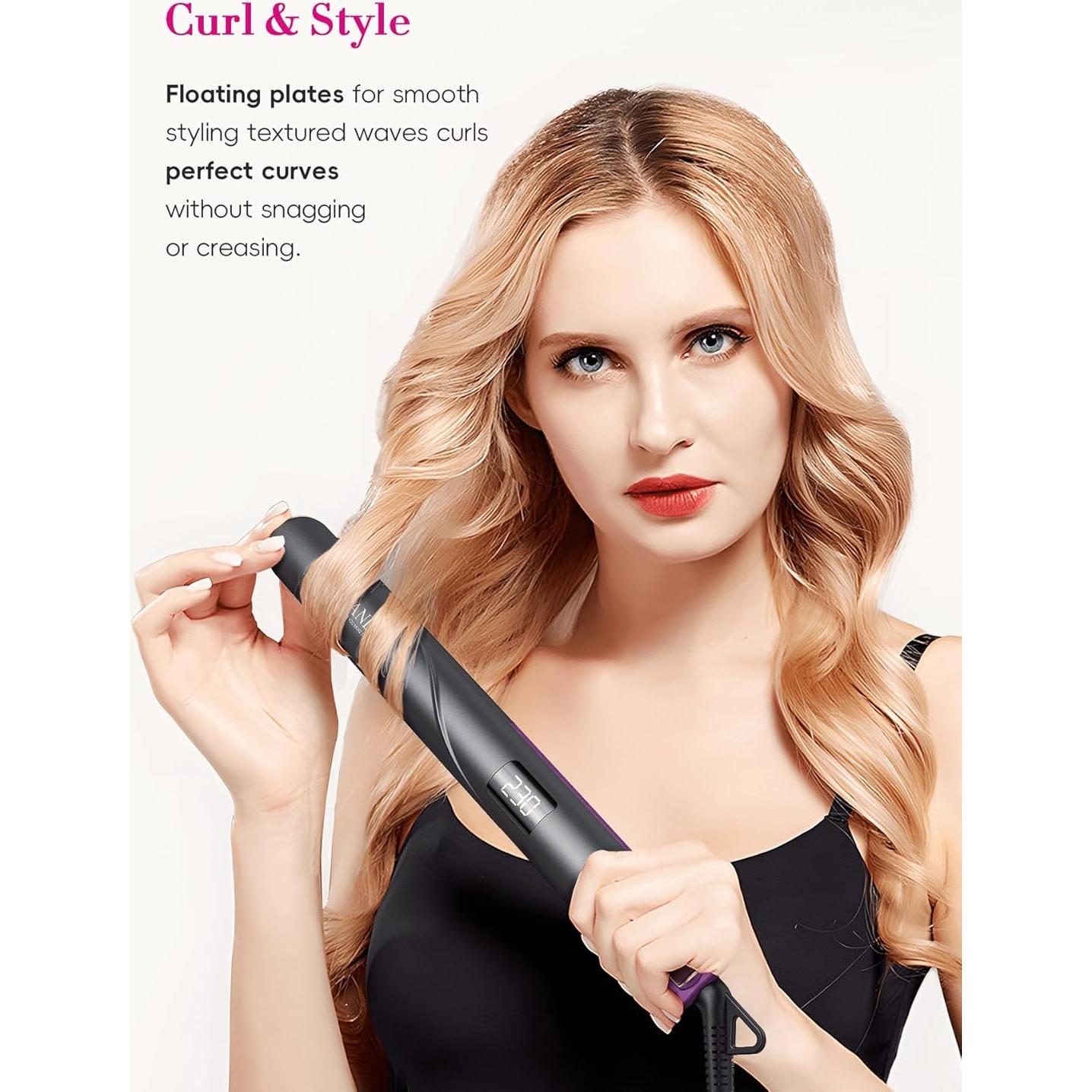 Plancha de Cabello Cerámica LANDOT QF-Z300 1.75" Ajustable