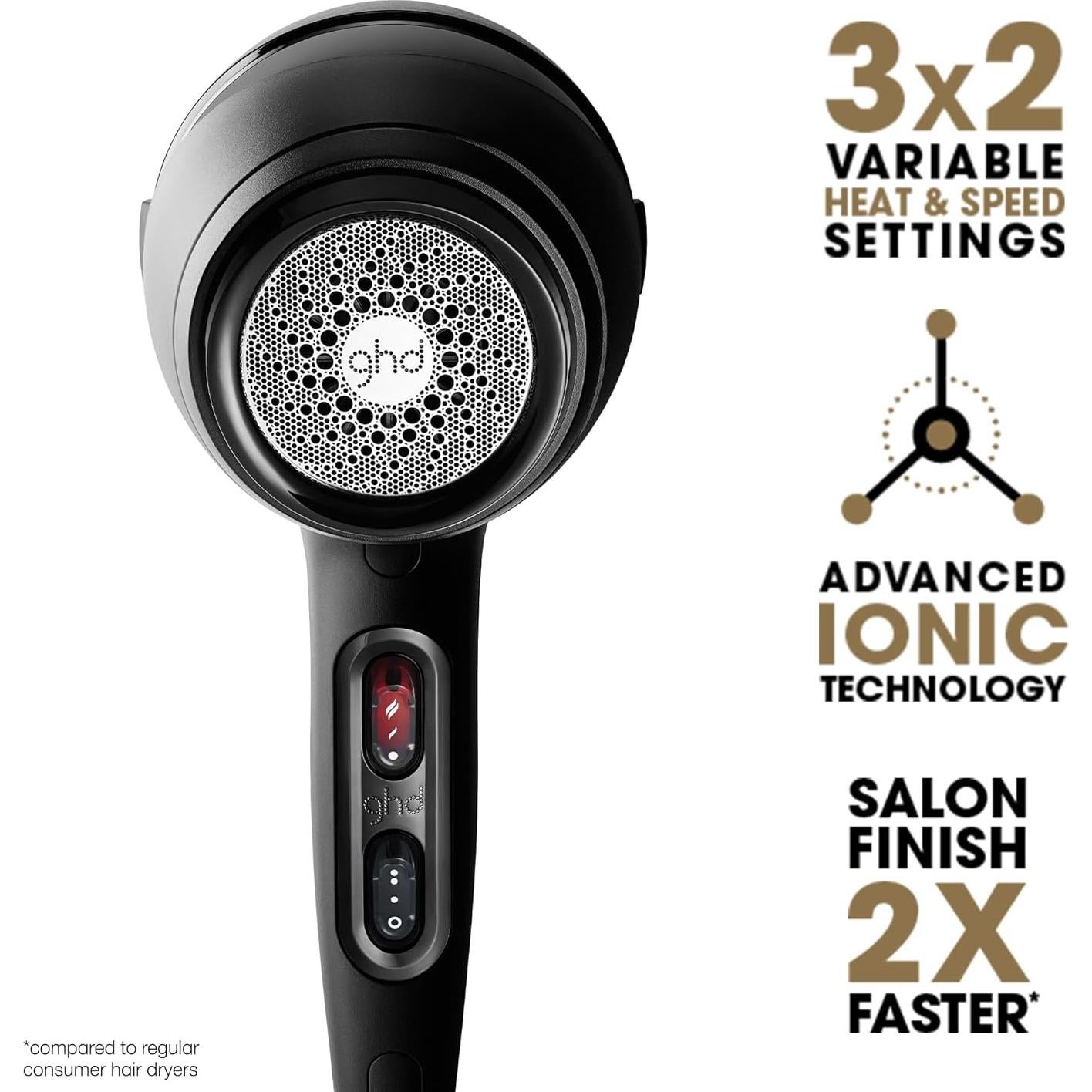 Secador de Pelo GHD Air 1600W Profesional Iónico Negro