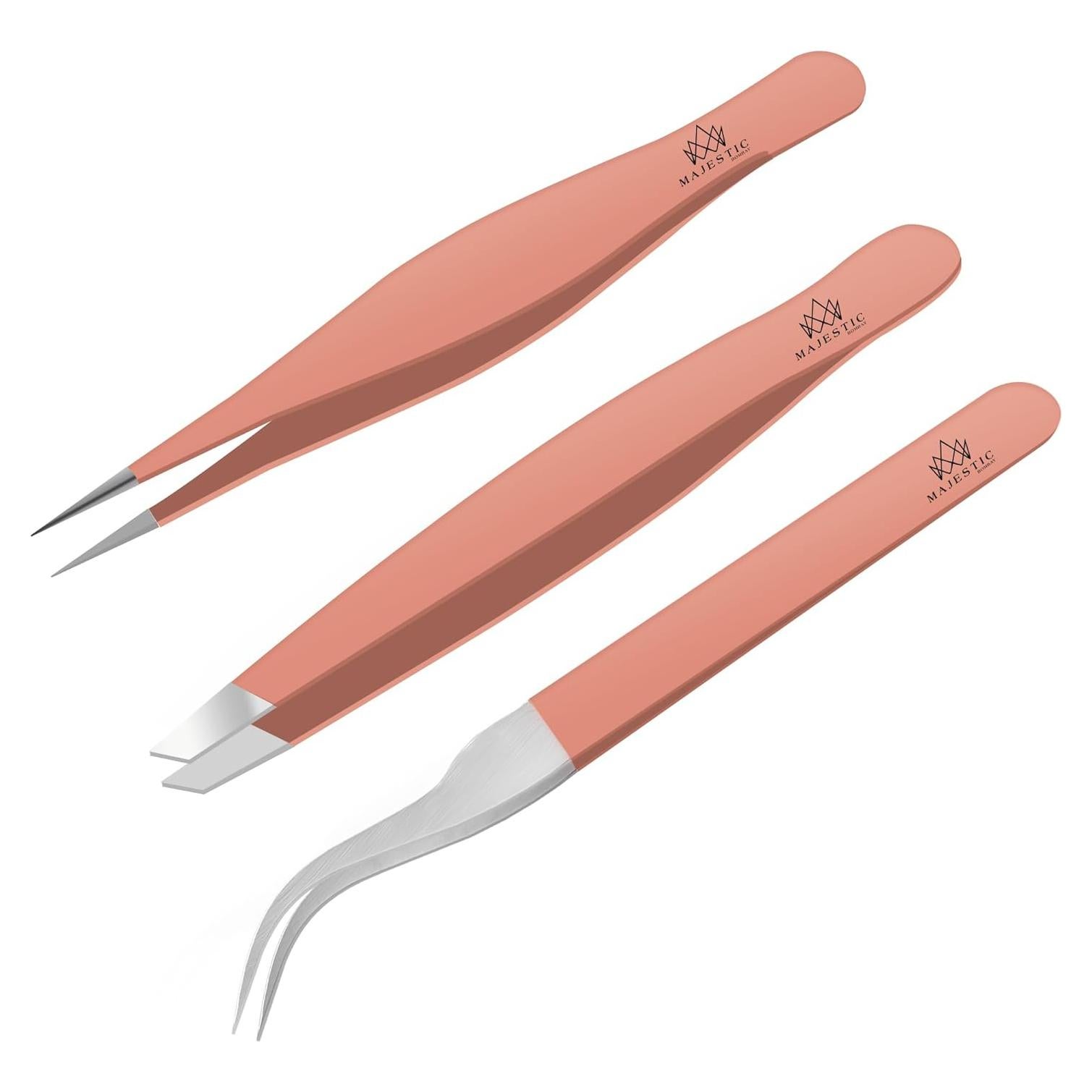 Pinzas Quirúrgicas Majestic Bombay para Vello Encarnado Rosa