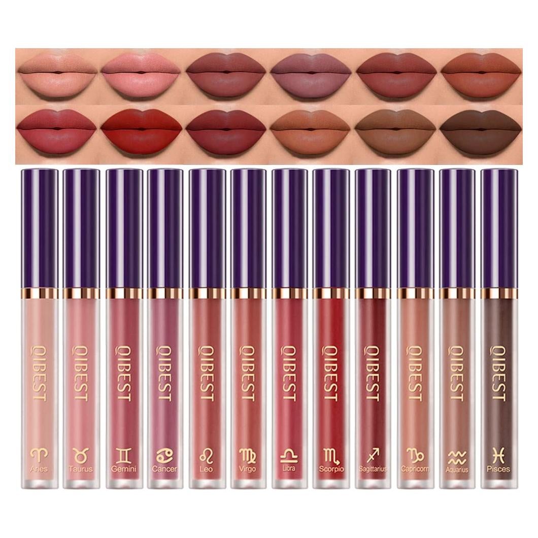 Kit de Maquillaje de Labios Mate BestLand - 12 Piezas