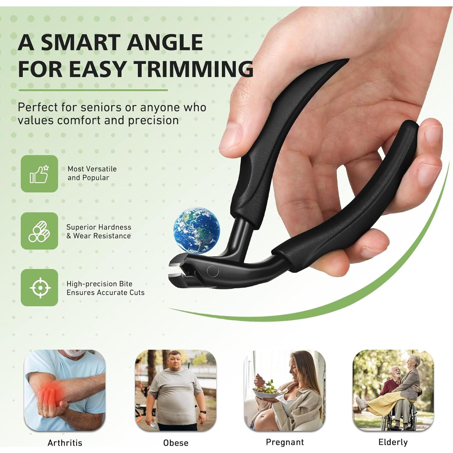 Cortauñas Curvados Baluca para Uñas Gruesas con Mango Largo