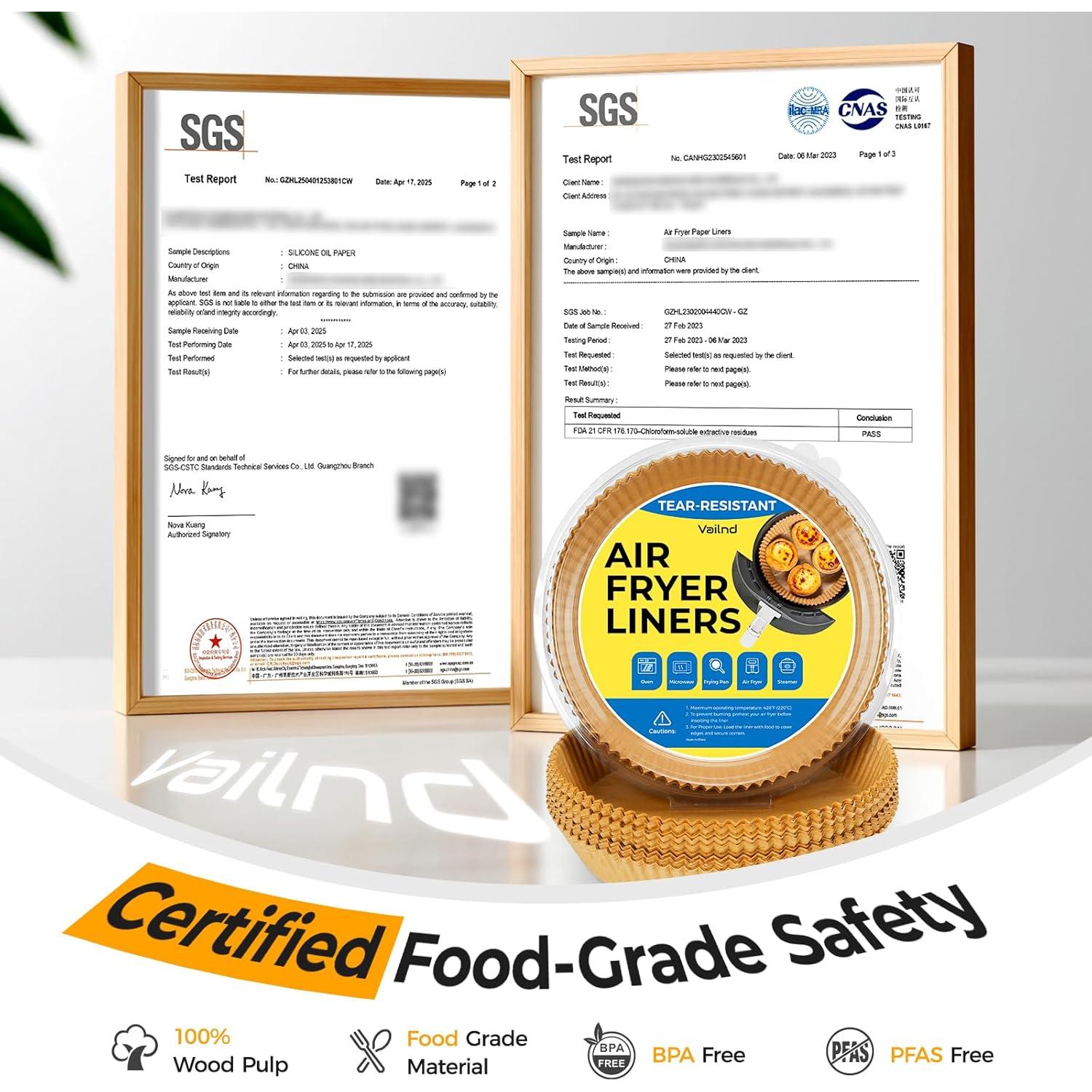 400 Forros de Papel Desechables Vailnd 20.3 cm Redondos