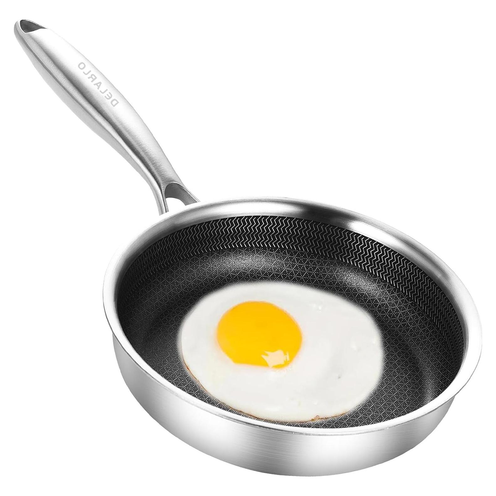 Sartén Pequeña DELARLO de Acero Inoxidable 14 cm Apta para Horno