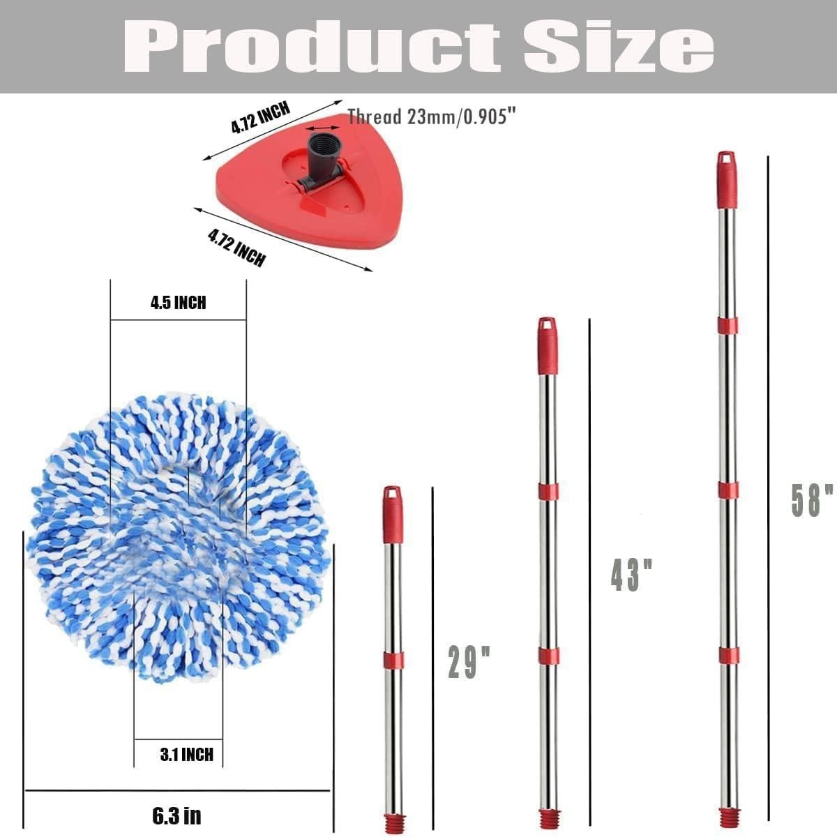Cabezal de Repuesto Mop O Cedar EasyWring + Mango 76-147cm