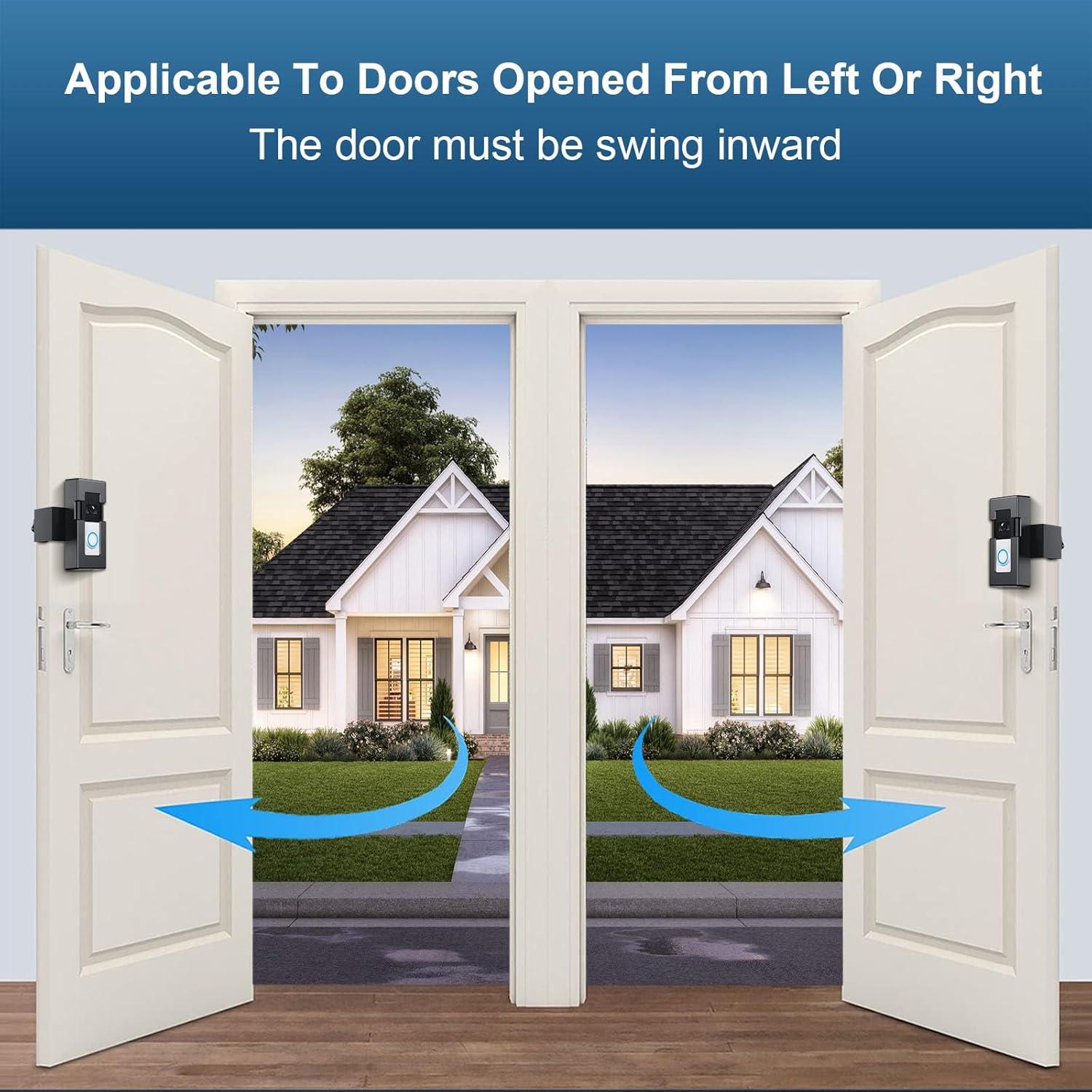 Soporte de Timbre de Video Antirrobo BTLMEMO Negro Ajustable