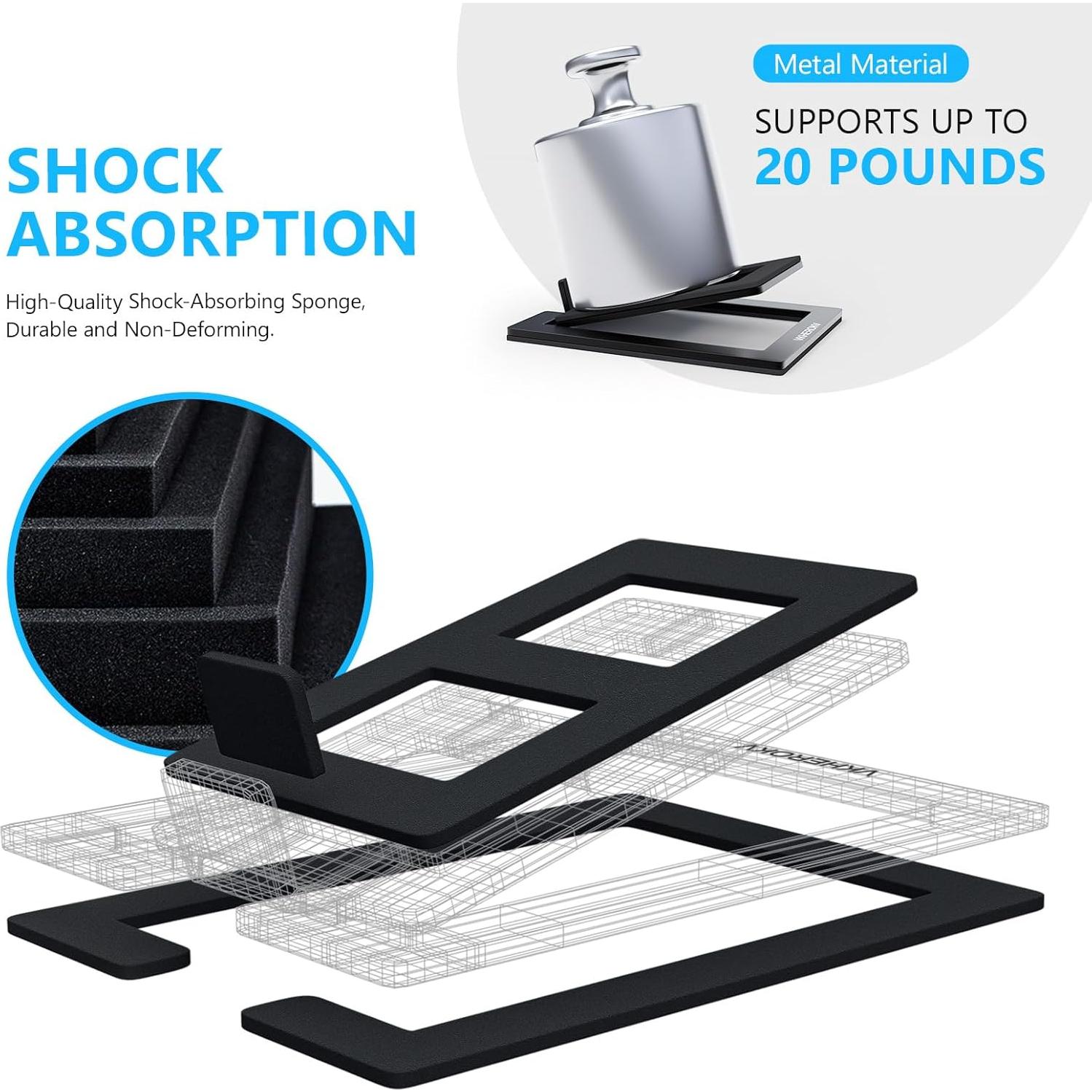 Soportes de Altavoces de Escritorio VKheroKV C-1 Negro