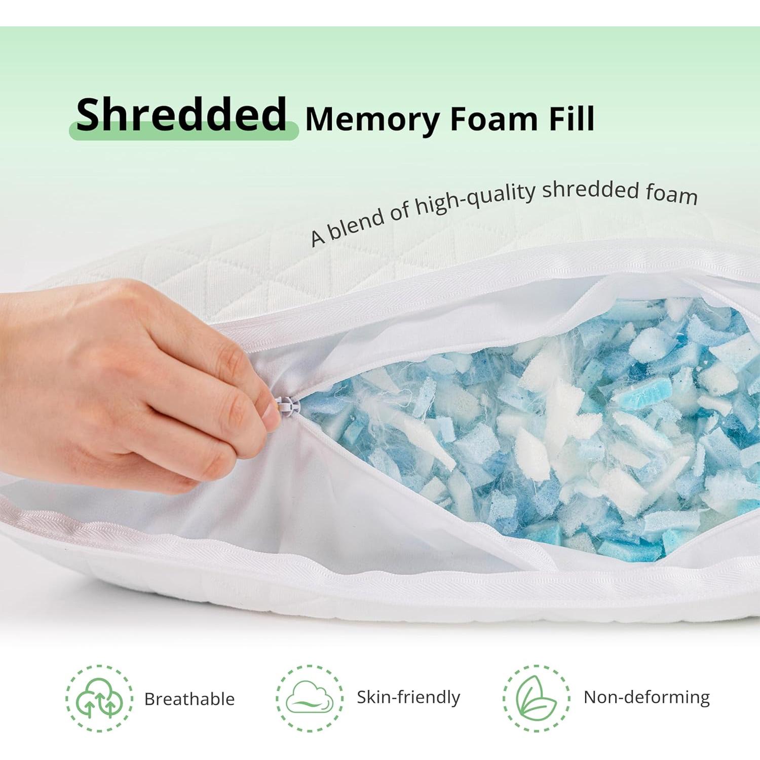 Almohada Ajustable EGOHOME Espuma Viscoelástica Queen 1 Pz