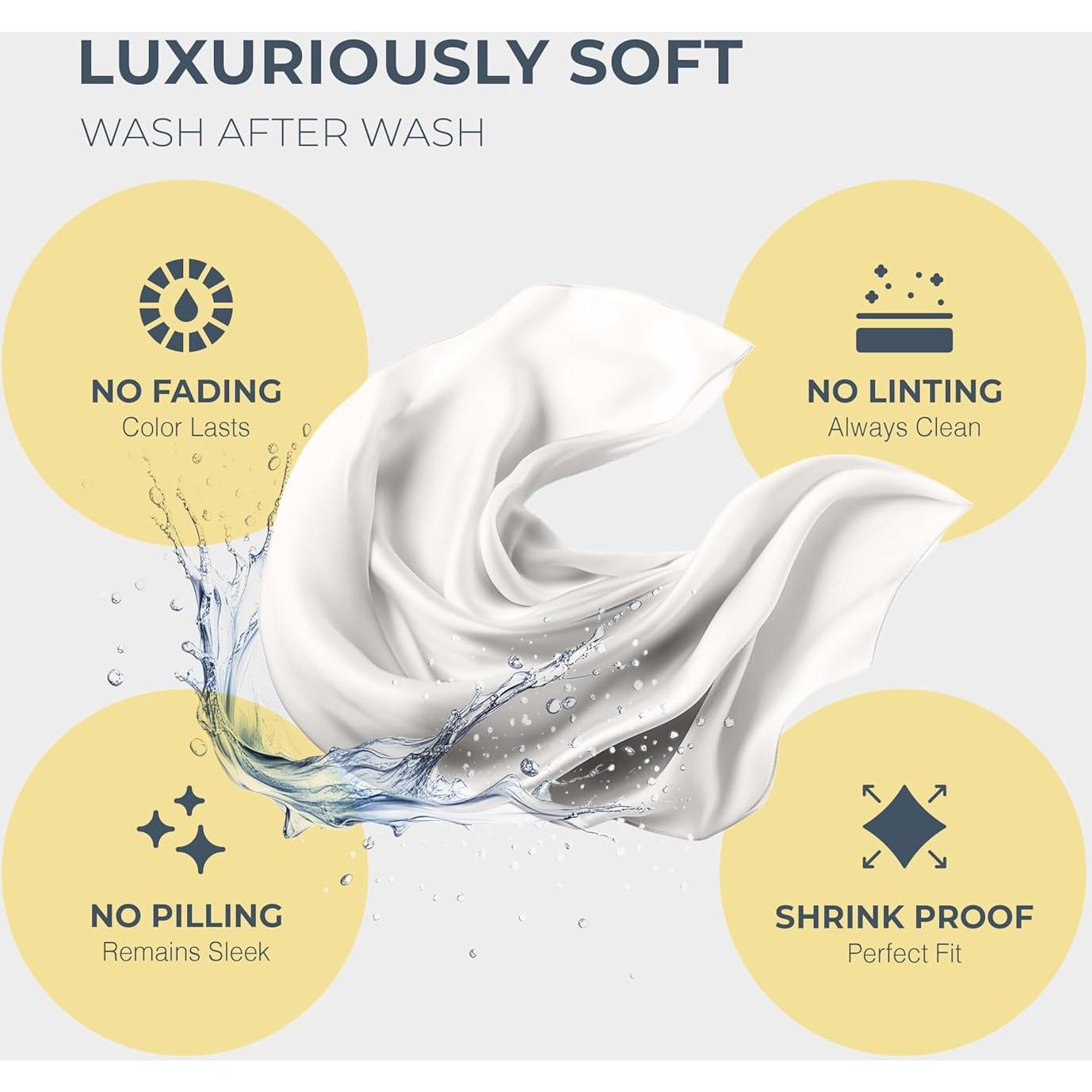 Juego de Sábanas de Algodón Egipcio 1500 Hilos Queen Beige - Thread Spread