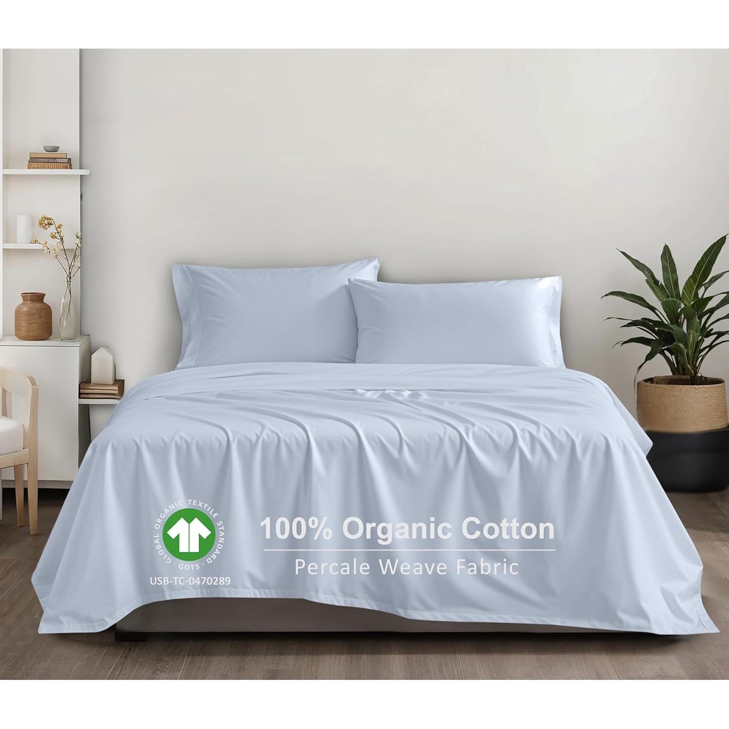 Sábanas de Algodón Orgánico RUVANTI Individual 3 Piezas