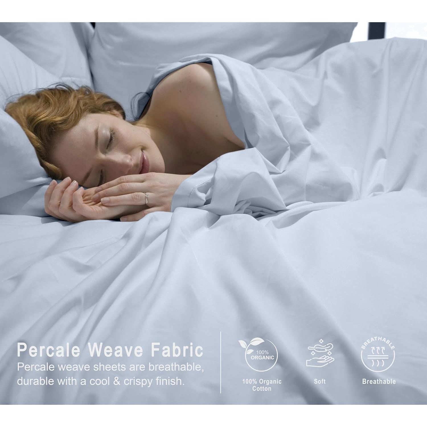 Sábanas de Algodón Orgánico RUVANTI Individual 3 Piezas