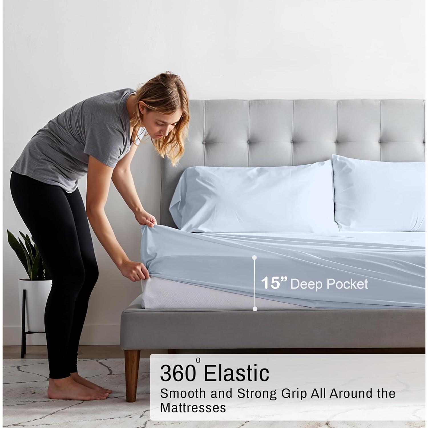 Sábanas de Algodón Orgánico RUVANTI Individual 3 Piezas