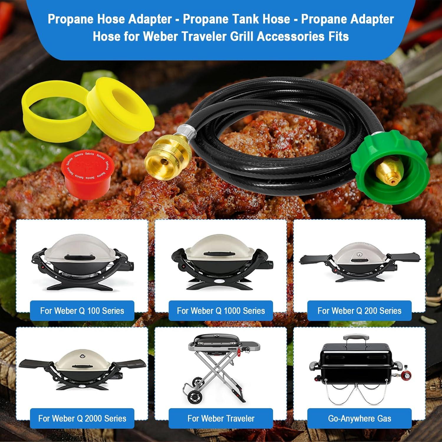 Adaptador de Manguera de Propano 6FT Sekvira para Weber Q