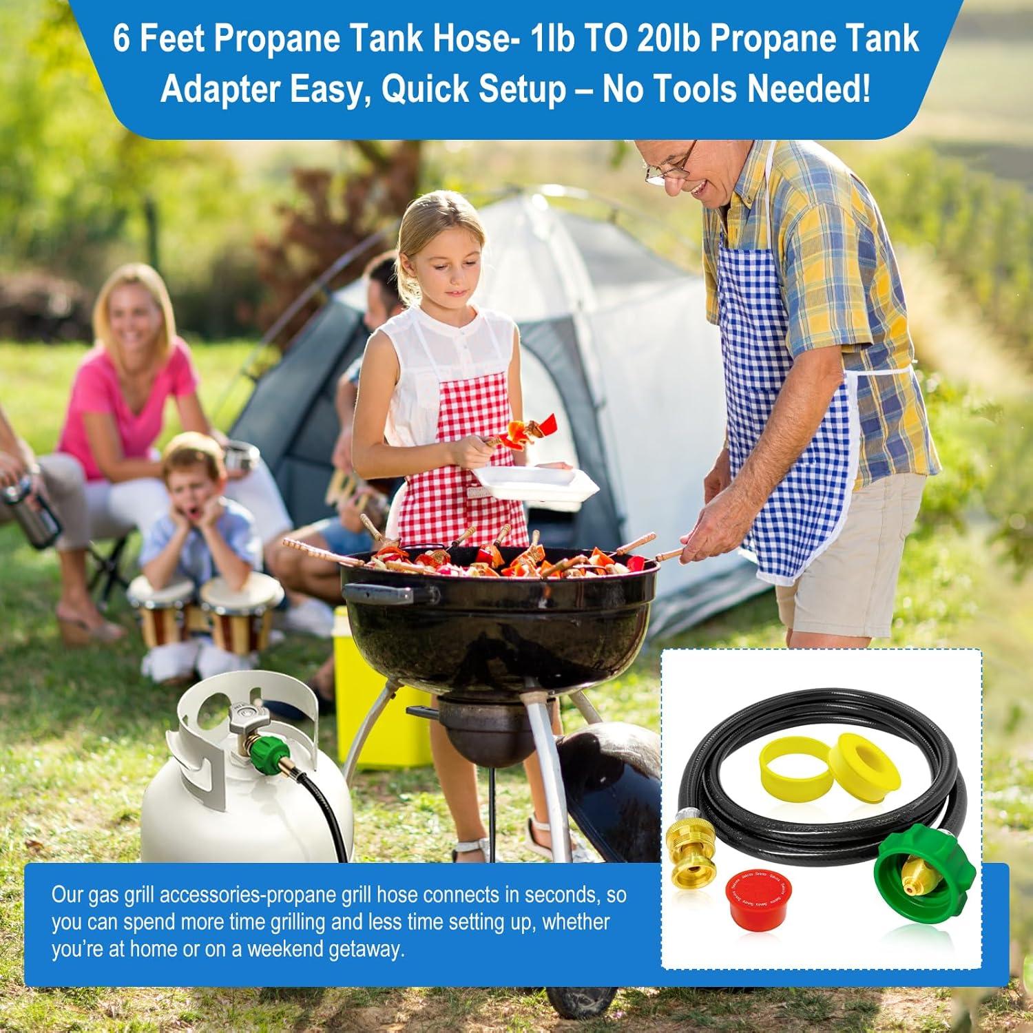 Adaptador de Manguera de Propano 6FT Sekvira para Weber Q