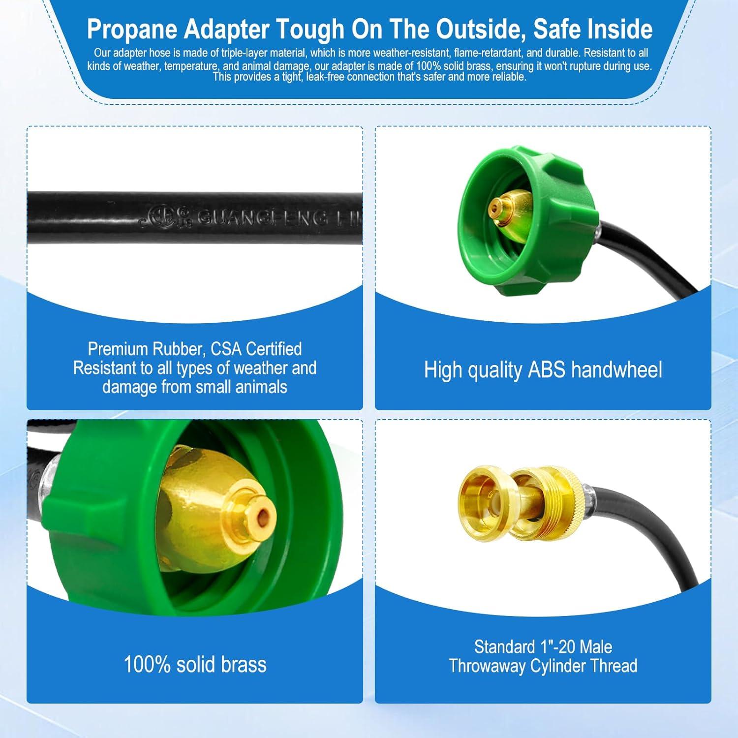 Adaptador de Manguera de Propano 6FT Sekvira para Weber Q