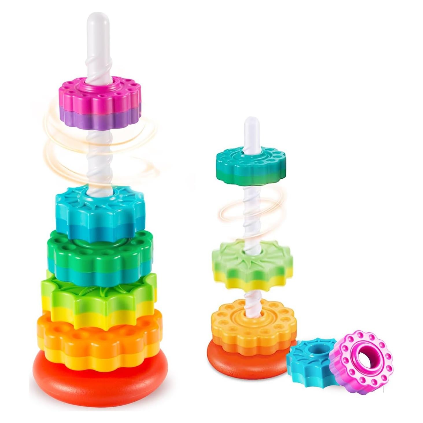Juguete de Apilamiento Giratorio Eivaai para Bebés 6-36 Meses