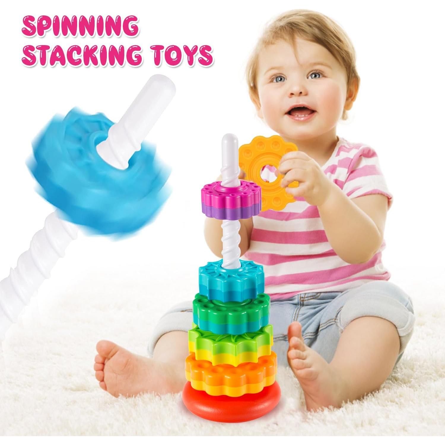 Juguete de Apilamiento Giratorio Eivaai para Bebés 6-36 Meses