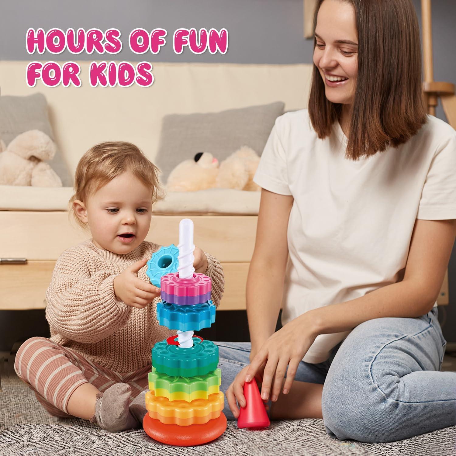 Juguete de Apilamiento Giratorio Eivaai para Bebés 6-36 Meses