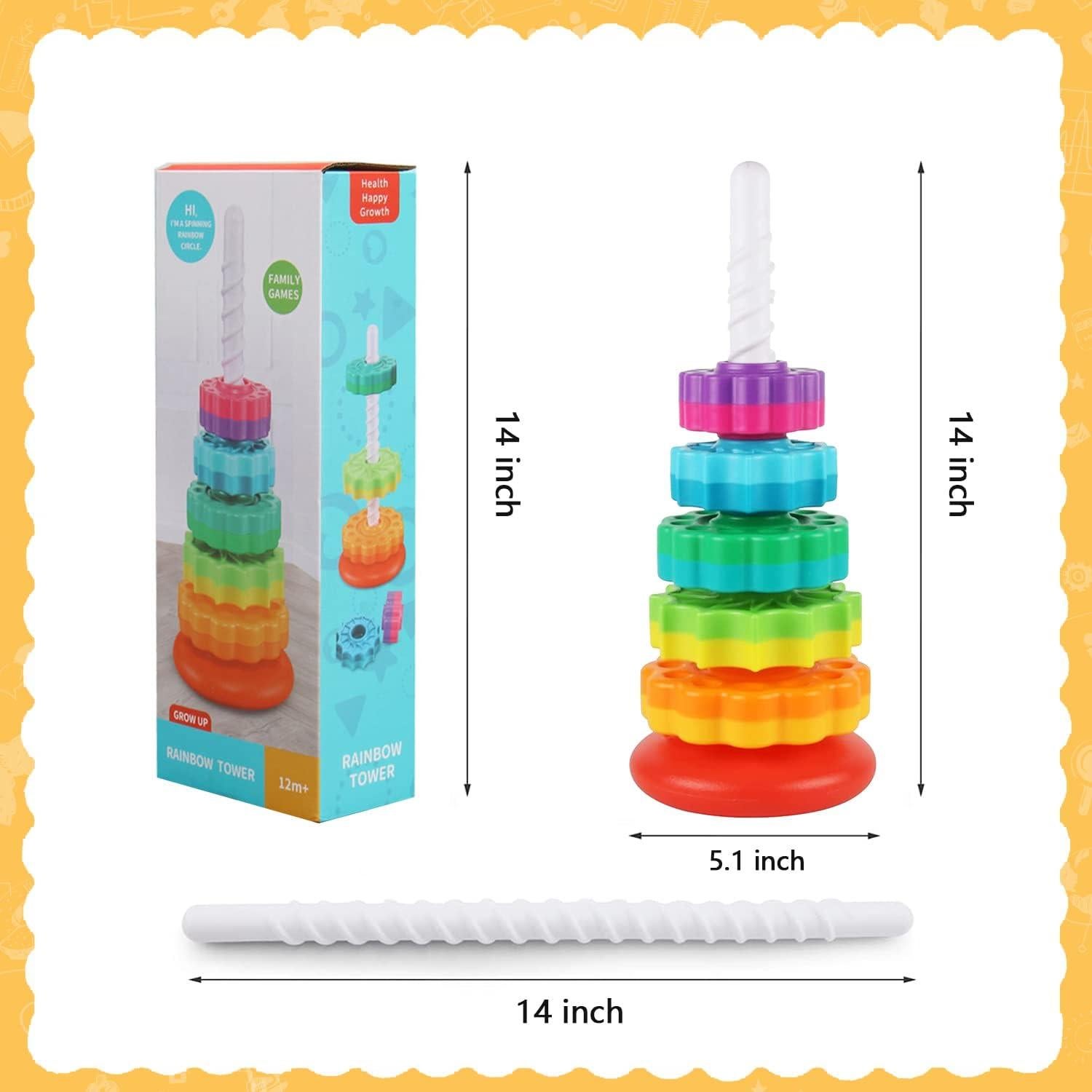 Juguete de Apilamiento Giratorio Eivaai para Bebés 6-36 Meses