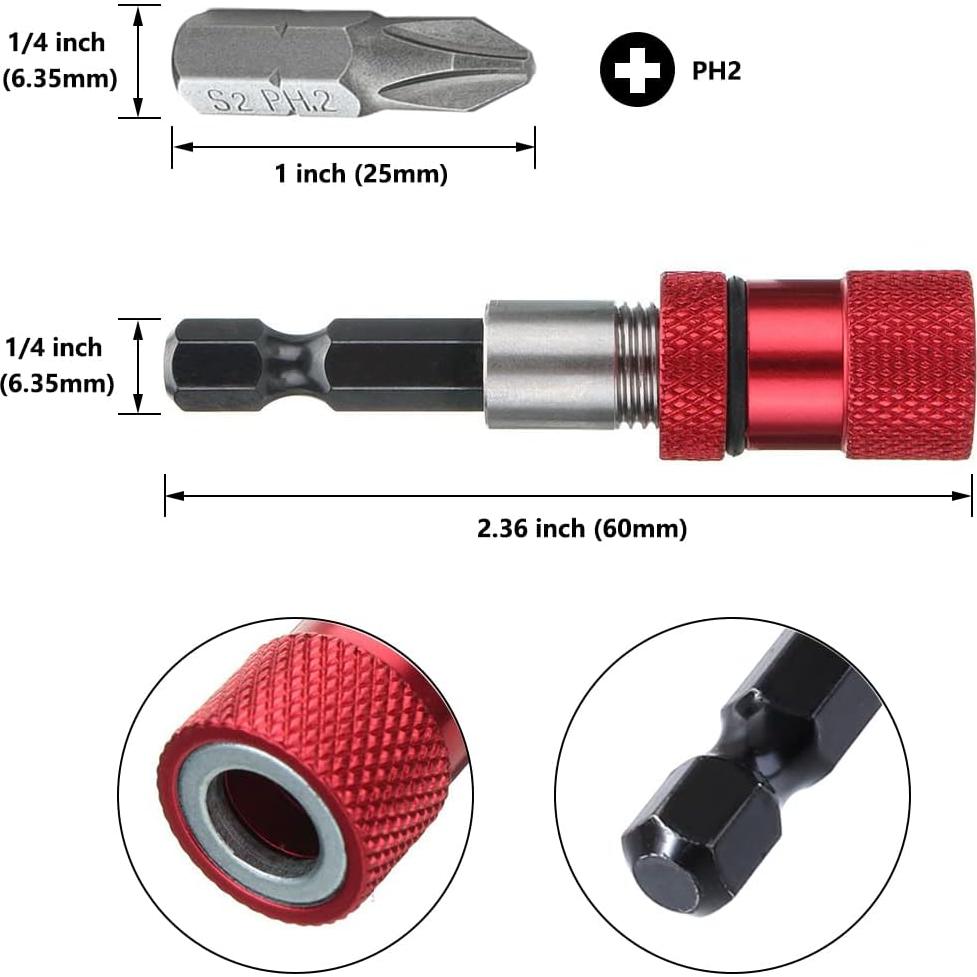 Soporte de Puntas Magnéticas SeonFook PH2 60mm 2 Pcs