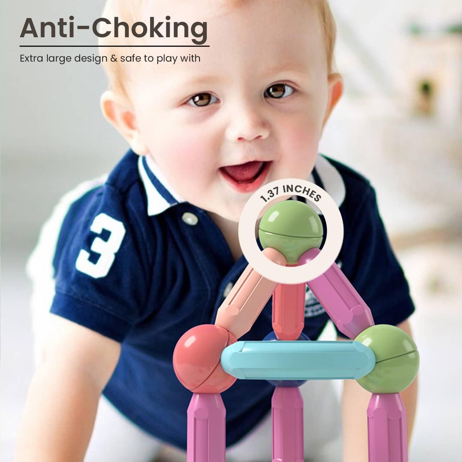 BAKAM Bloques Magnéticos 25PCS Juguetes STEM para Niños 4-8 Años