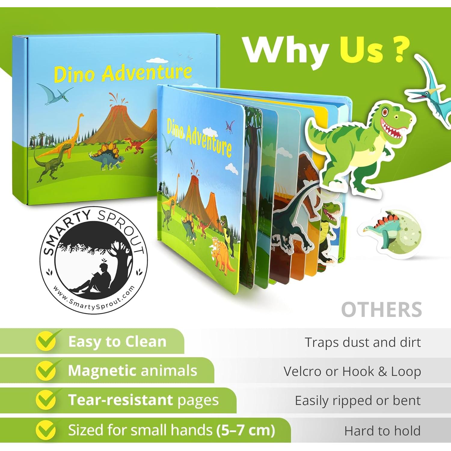 Libro de Actividades Magnético Dinosaurios Smarty Sprout 25.4x20.3cm