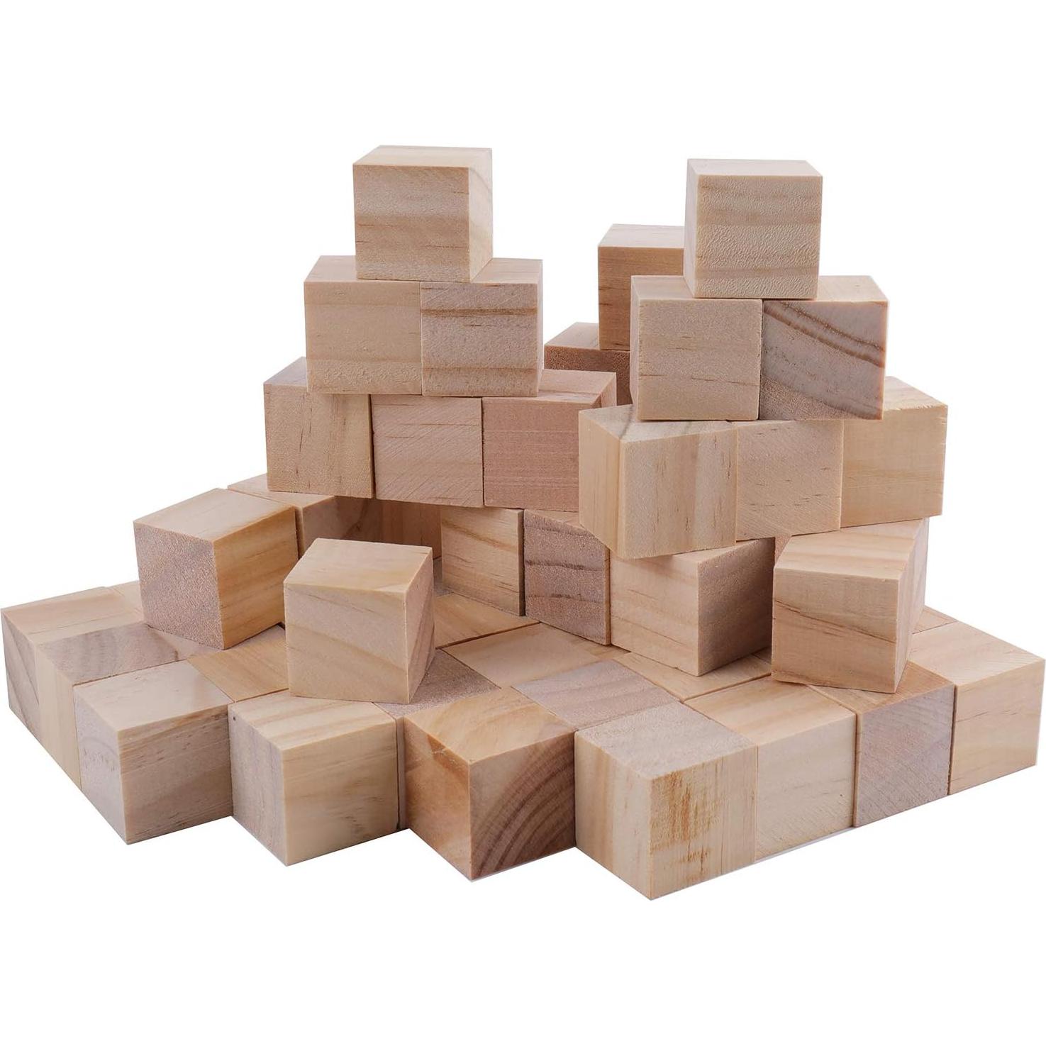 Bloques de Madera Tosnail 150 Piezas 2.54 cm para Manualidades