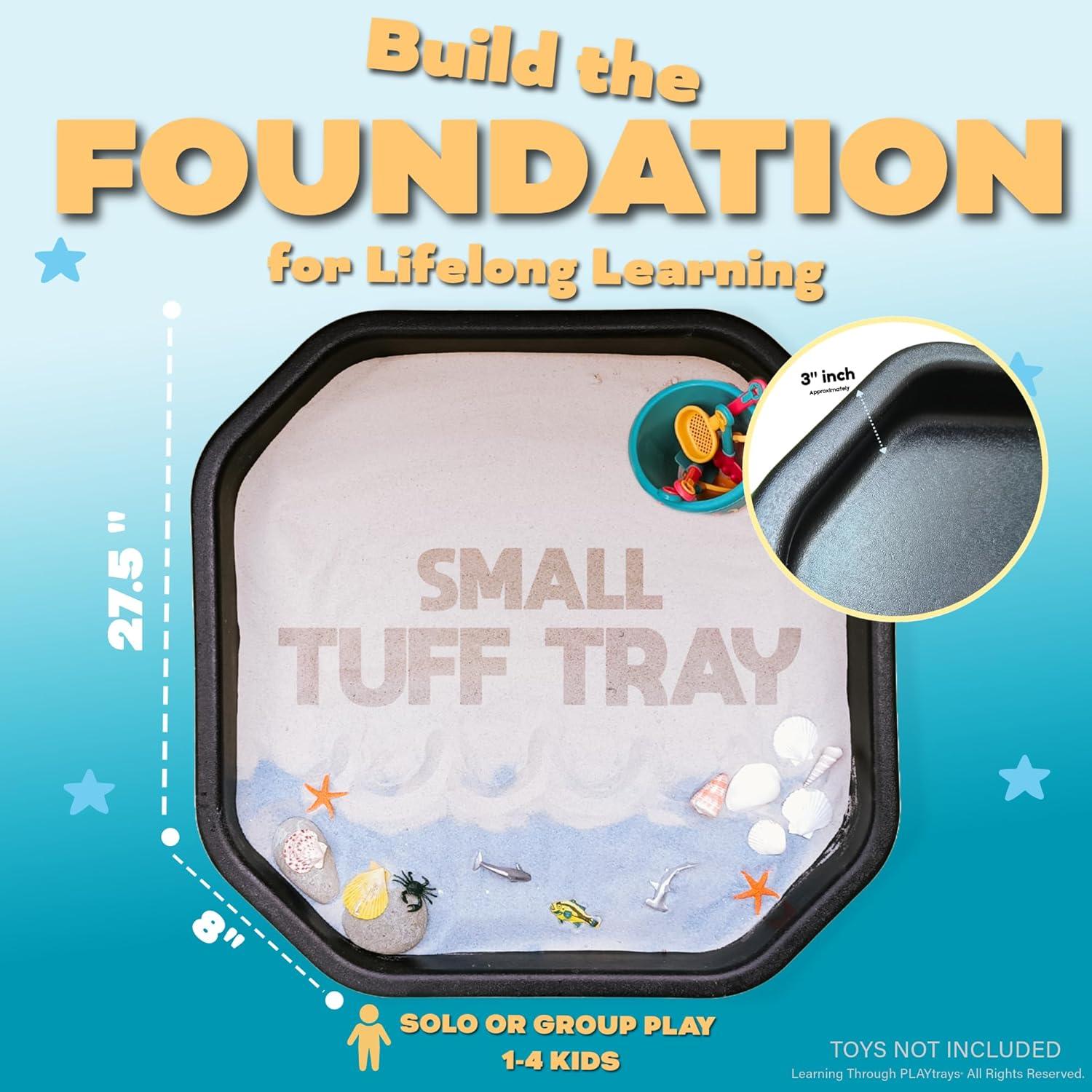 Bandeja Sensorial Tuff Pequeña Negra - Juego para Niños 18m-10a