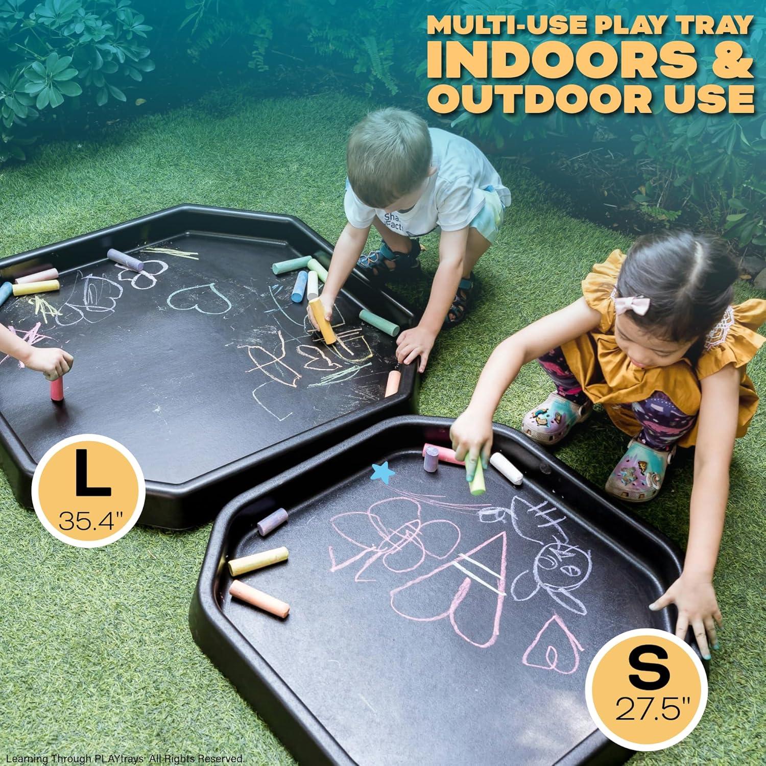 Bandeja Sensorial Tuff Pequeña Negra - Juego para Niños 18m-10a