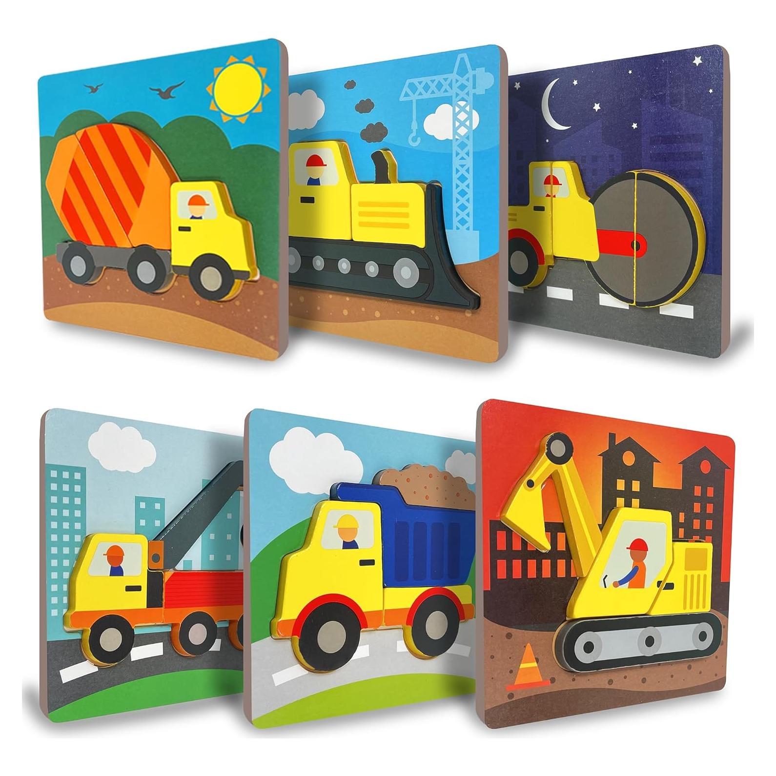 Rompecabezas de Madera Klevly 6 en 1 para Niños 2-4 Años