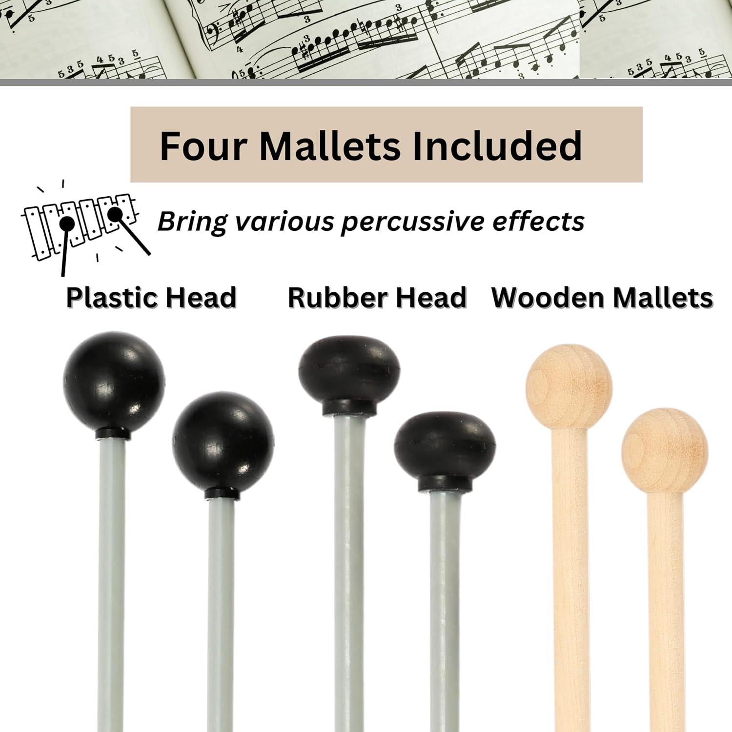 Xilófono Profesional Eco Joy 27 Notas con Mazos y Funda