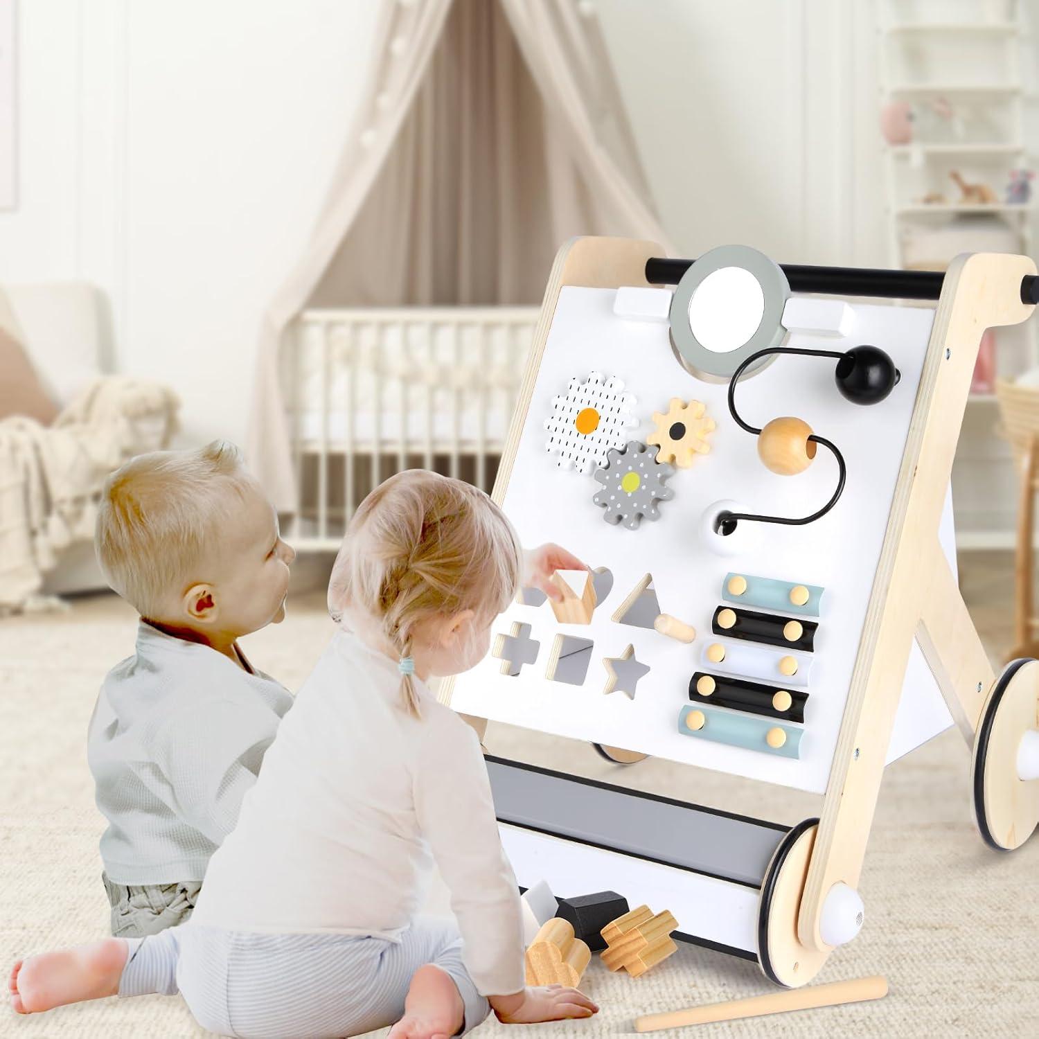 Andador de Madera Asweets con Rodillo Mejorado para Bebés