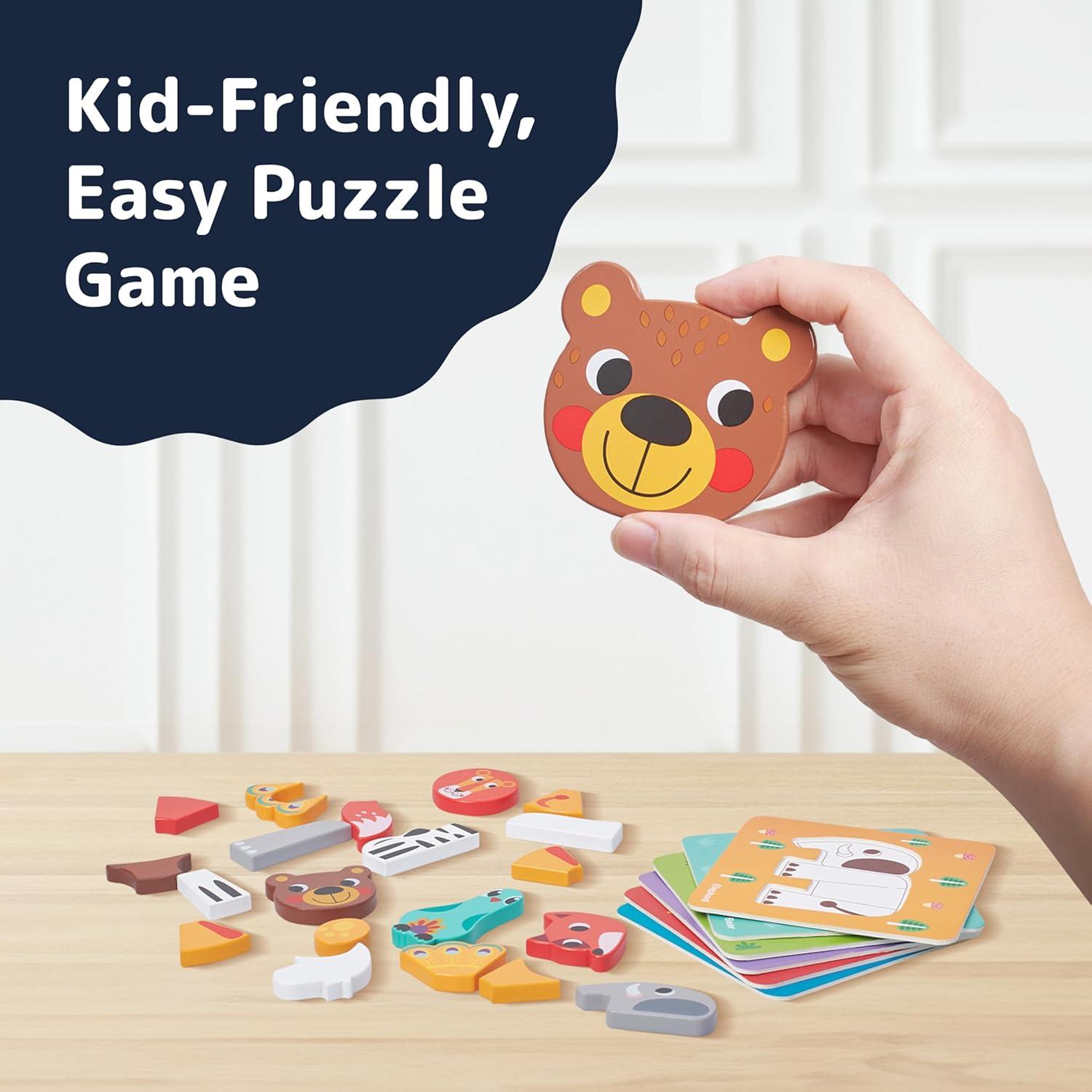 Rompecabezas de Madera Prextex 6 Piezas Animales del Zoológico