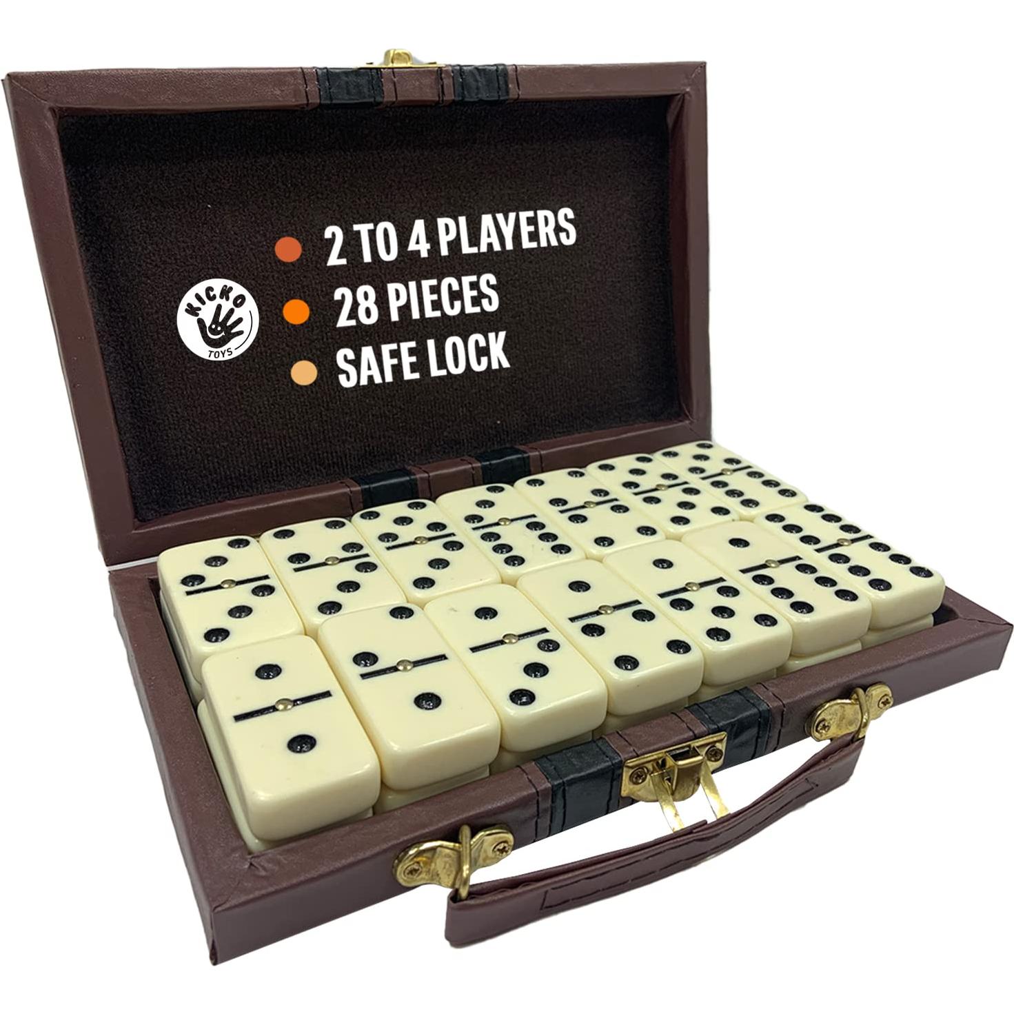 Juego de Dominó Jumbo Kicko - 28 Piezas en Caja de Madera