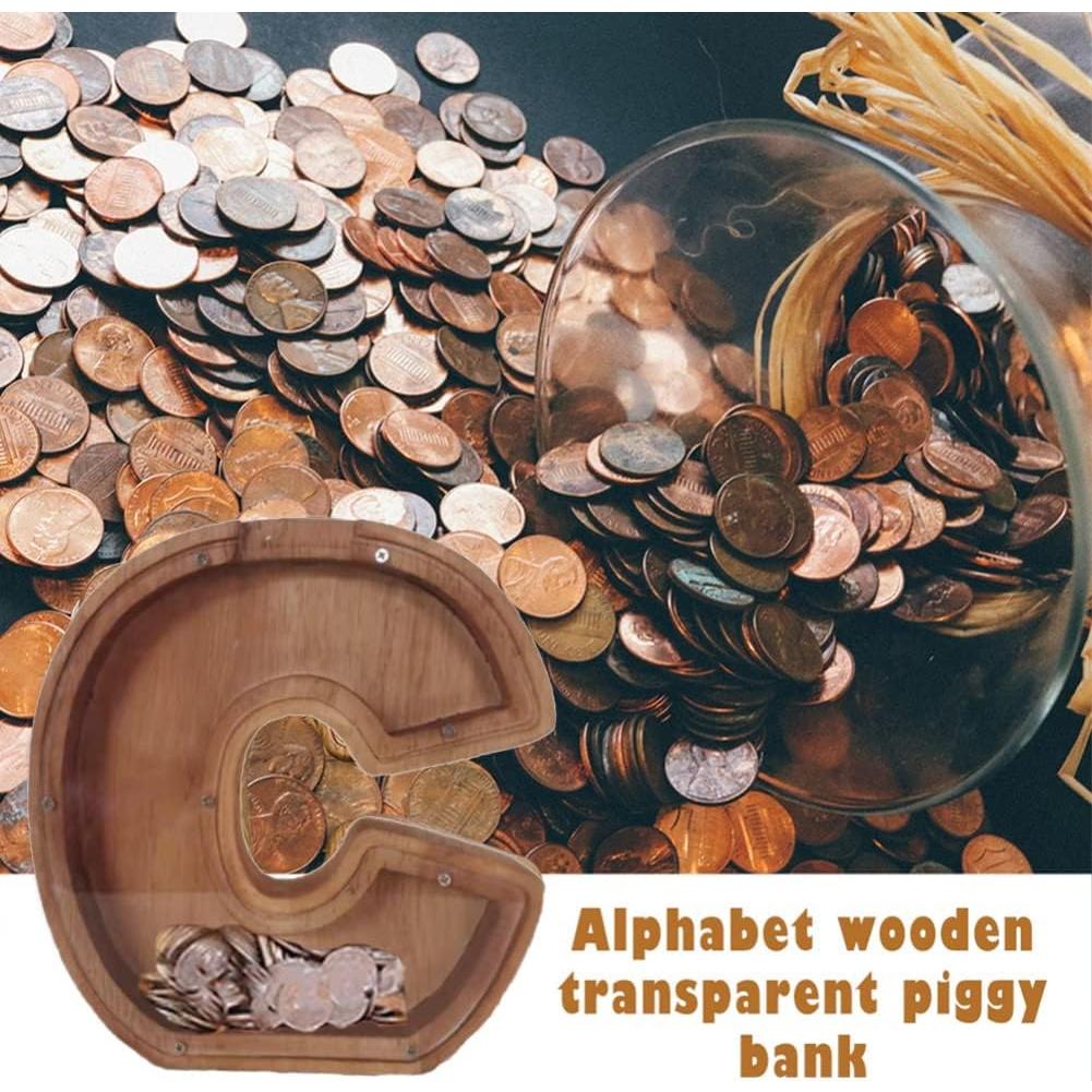 Banco de Ahorro de Madera Personalizado Moonase 18x18 cm