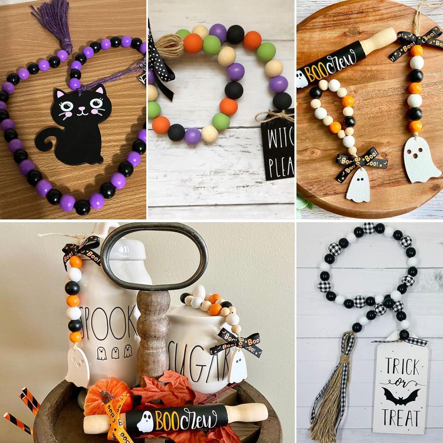 Perlas de Madera Negras 16mm Cadikez 400 Piezas para Manualidades