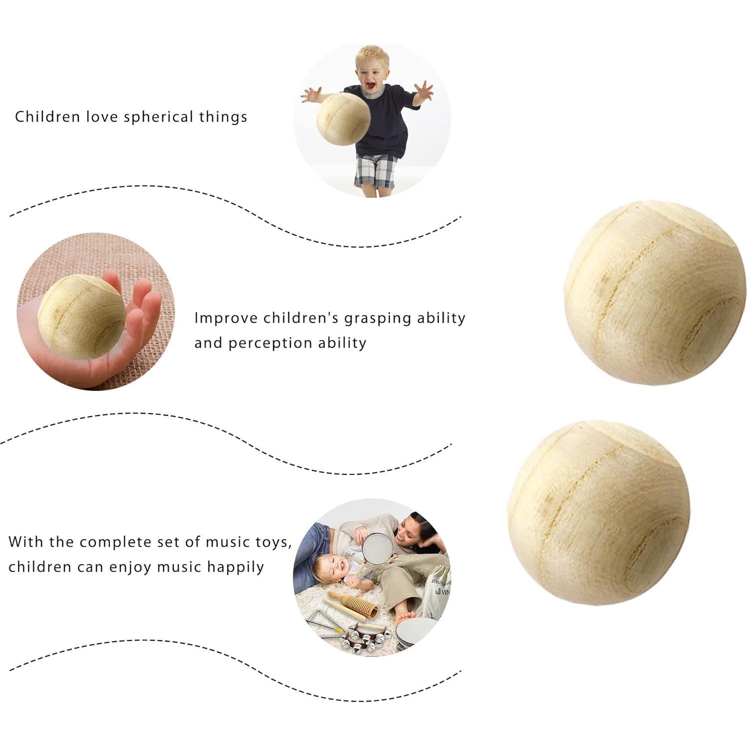 Juego de Música de Madera VINJOE - 10 Instrumentos Musicales