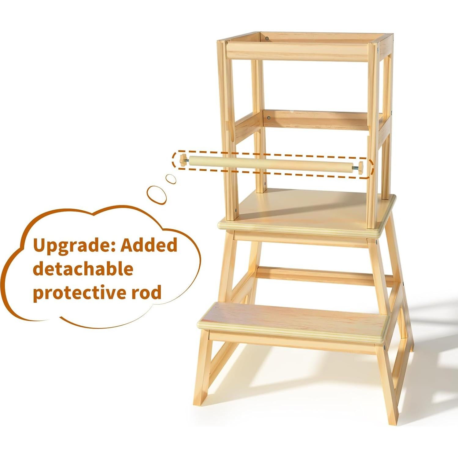 Escalera de Cocina Montessori Joylico para Niños Natural