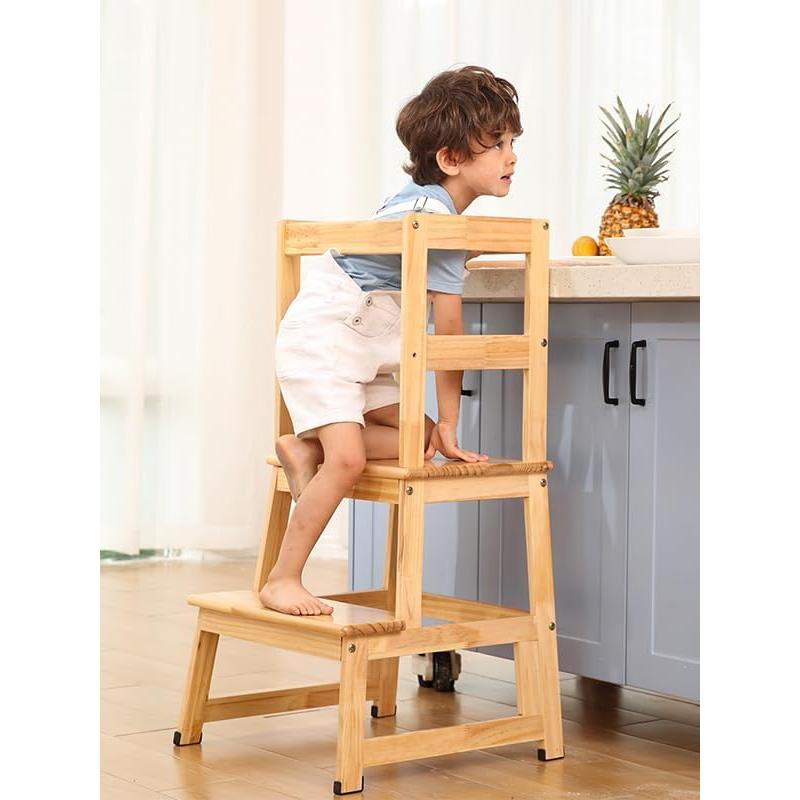 Escalera de Cocina Montessori Joylico para Niños Natural