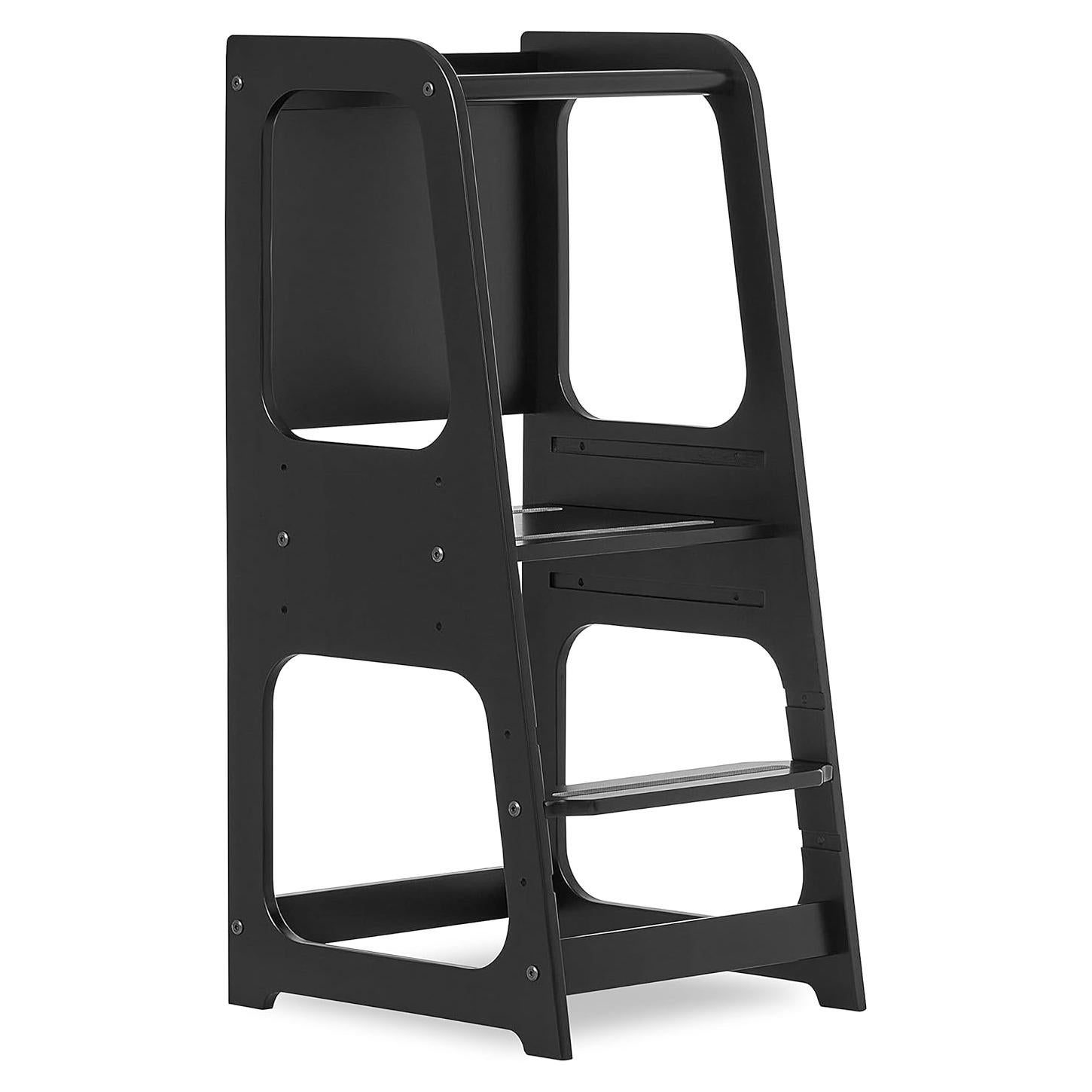 Torre de Aprendizaje Dream On Me Negra - Madera de Pino, 3 Alturas