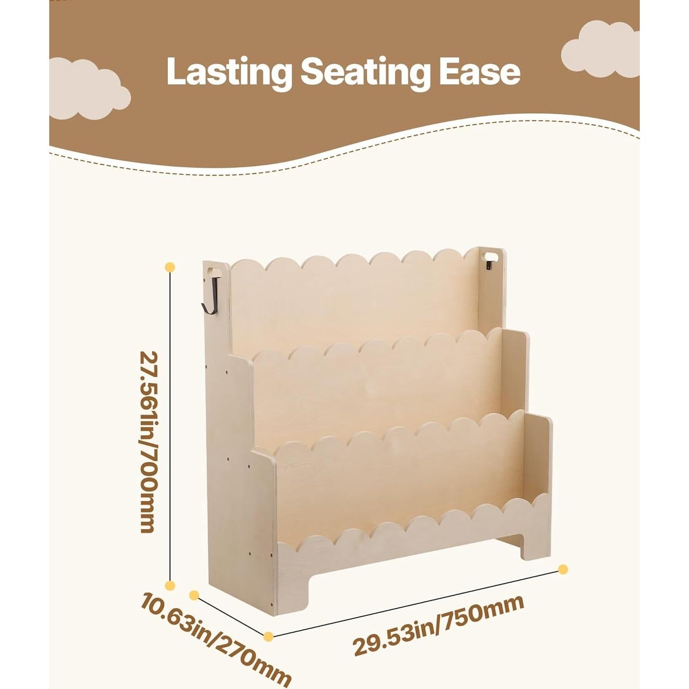 Estantería Montessori VEVOR 3 Niveles Madera Infantil